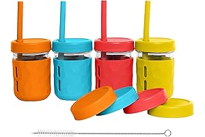 WeeSprout Glass Cups for Kids: Safe, Spill-Resistant and Fun