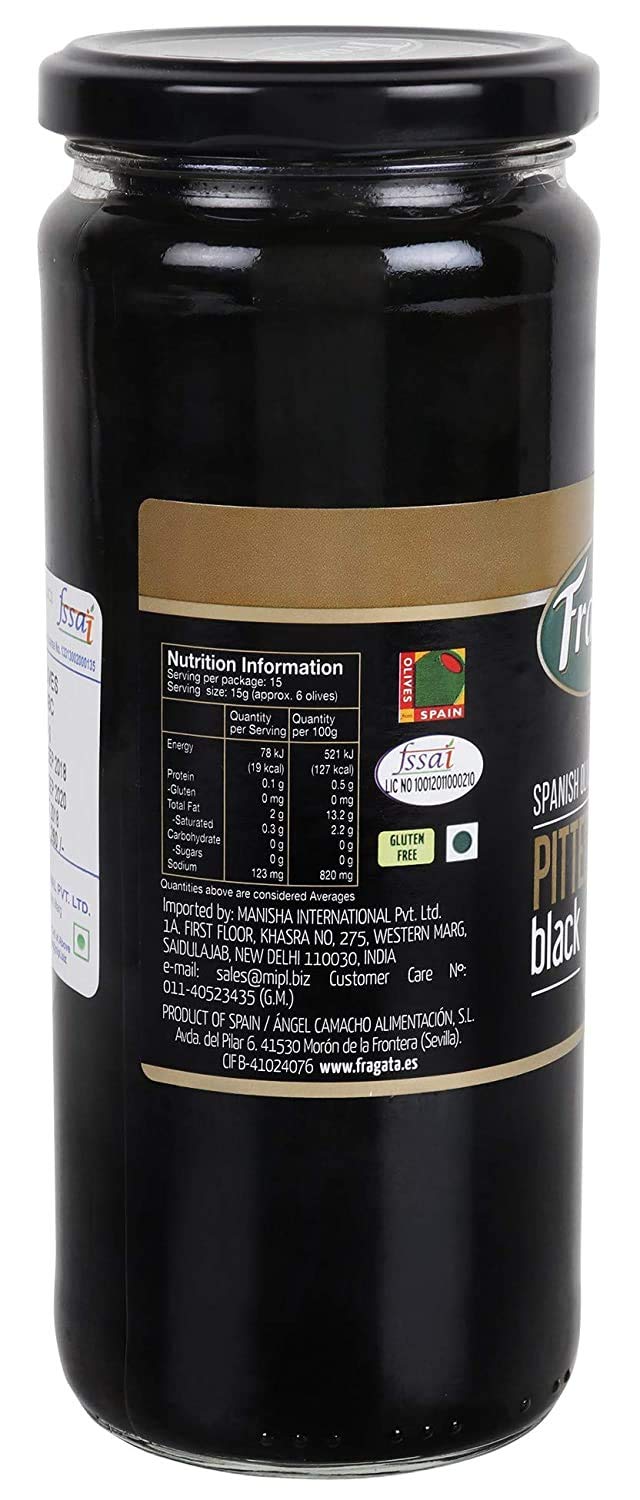 Fragata Combo of Pitted Black Olives 440g & Olives Sliced Black 430g Olives for Pizzas and Salads - Image 4 thumbnail