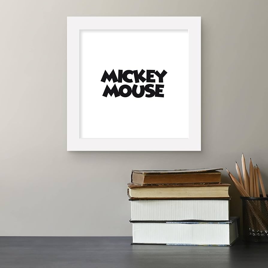 額装品 ミッキー Ｇ.Ｆ.（フランス グラピュス）MICKEY アートポスター Mickey Mouse 60 Years In Pictures Lithograph Poster 1988
