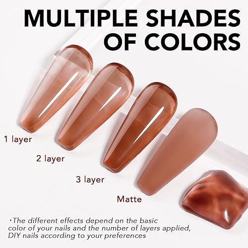 Miniatura 5 de BettyCora Esmalte de gel de gelatina rosa translúcido rosa esmalte de gel transparente UV rosa color neutro para mujer manicura y pedicura en casa