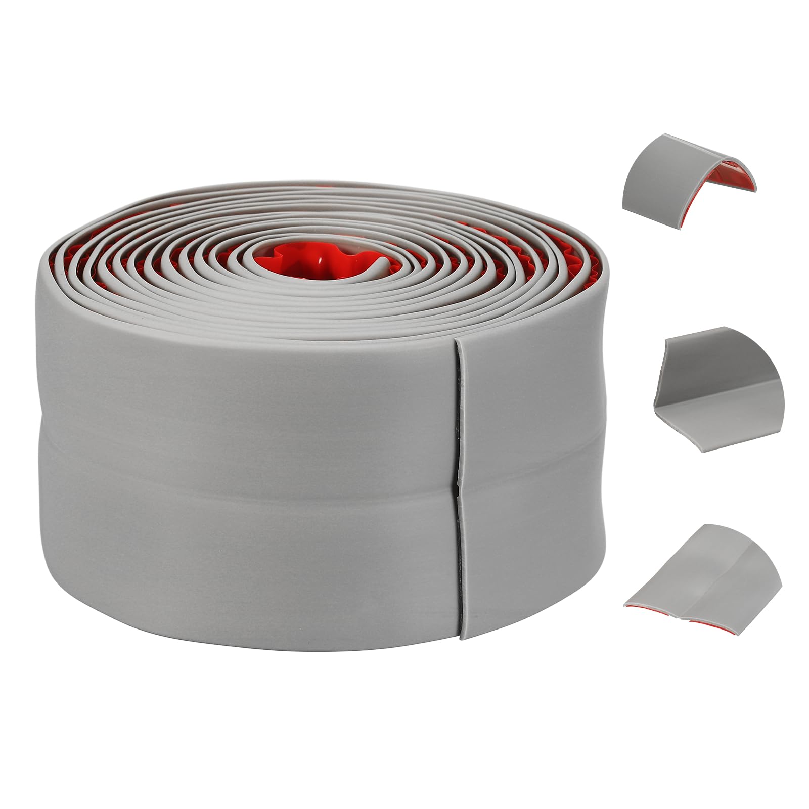 sourcing map Wall Corner Protector, 6cm x 3Meters Peel and Stick Molding Trim Wall Edge Guard, Flexible Self-Adhesive Inside & Outside Corner Trim Strip for Edge Ceiling, Gray
