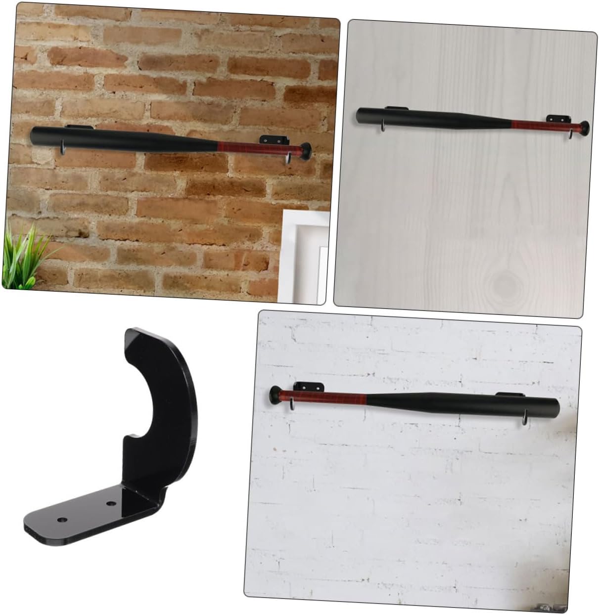 4pairs Baseball Bat Wall Mount Holder Baseball Display Rack Softball Bat Stand