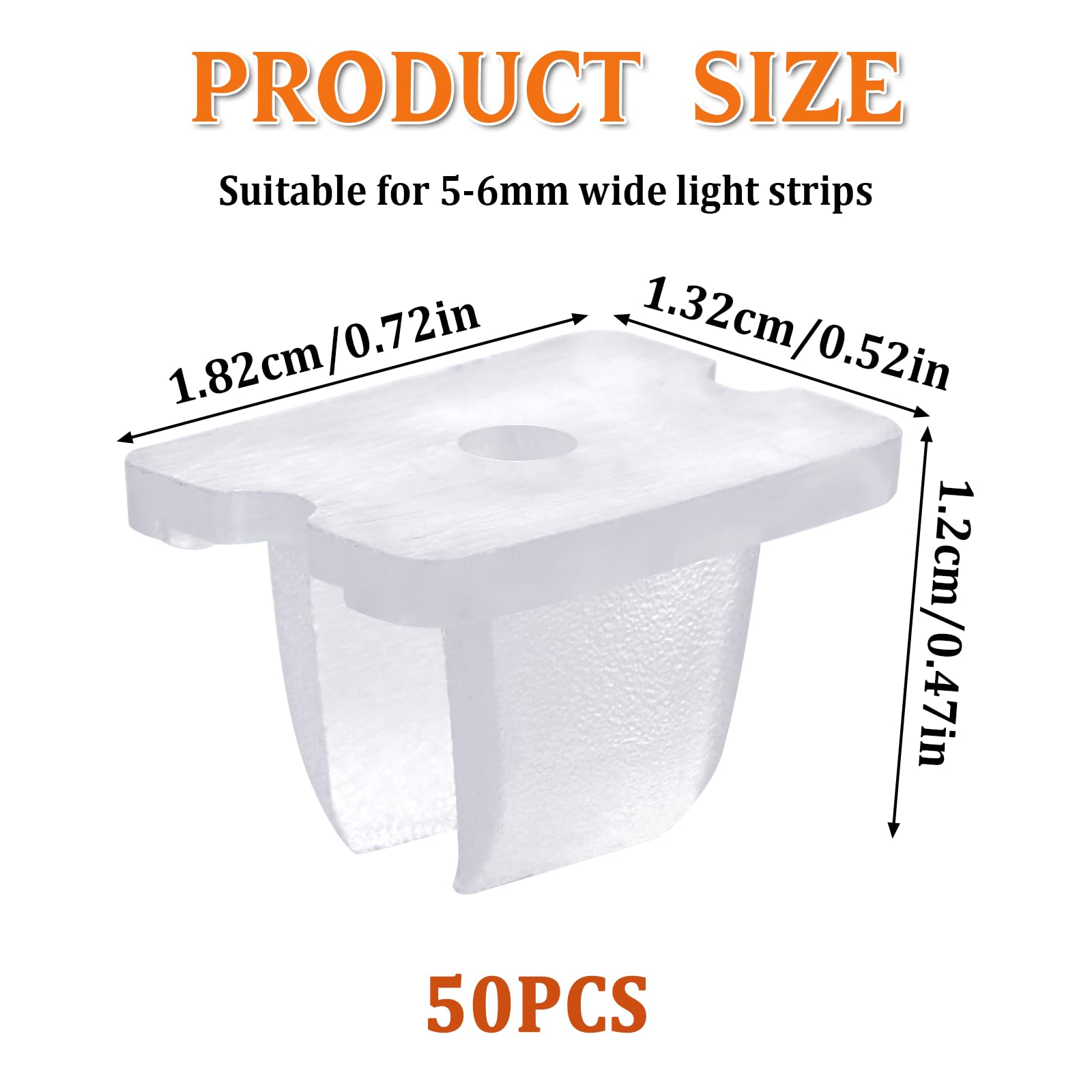 Snapklik.com : Waterproof LED Strip Mounting Clips Holder Mounting ...