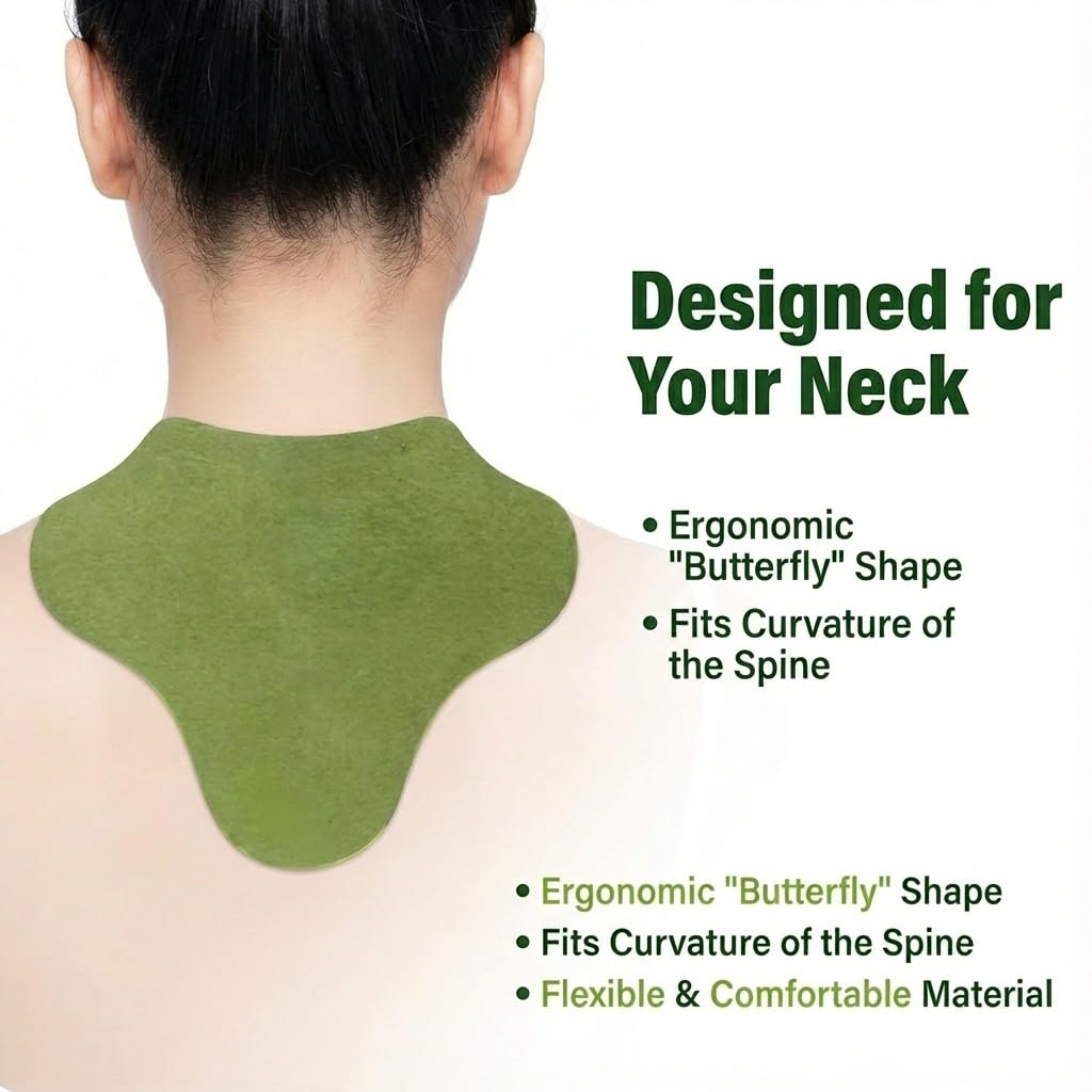 Herbal Neck Pain Relief Patches | Natural Anti-Inflammatory Therapy for Cervical Spine, Muscle Stiffness & Joint Pain | Long-Lasting Heat | Pack of 10 — Amazon image 5