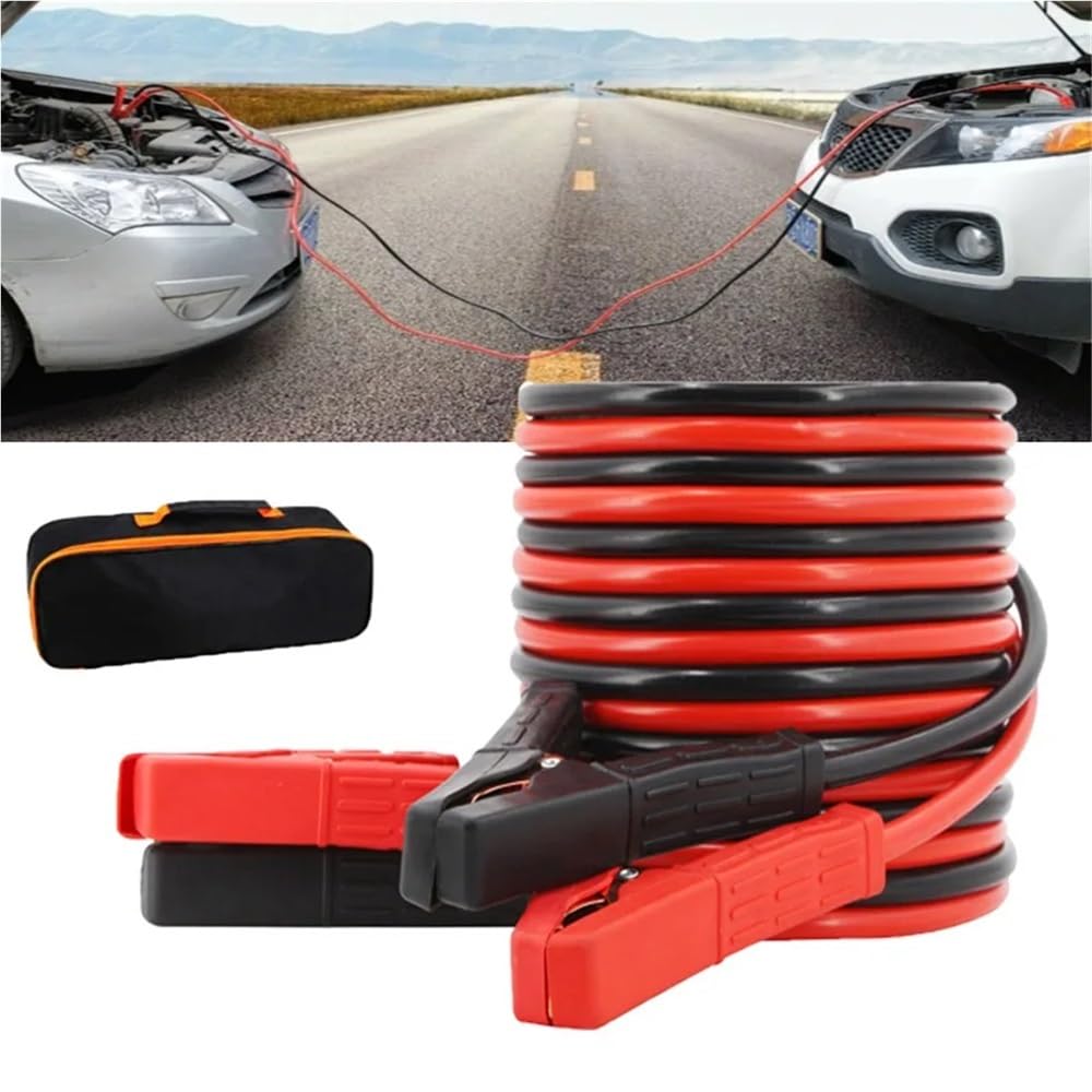 Cavi di avviamento for batteria auto ad alta resistenza, 4 m, 2500 A, cavi di avviamento, cavi di avviamento adatti for auto, furgoni, camion, linea di avviamento, cavo in rame(2000A with bag)