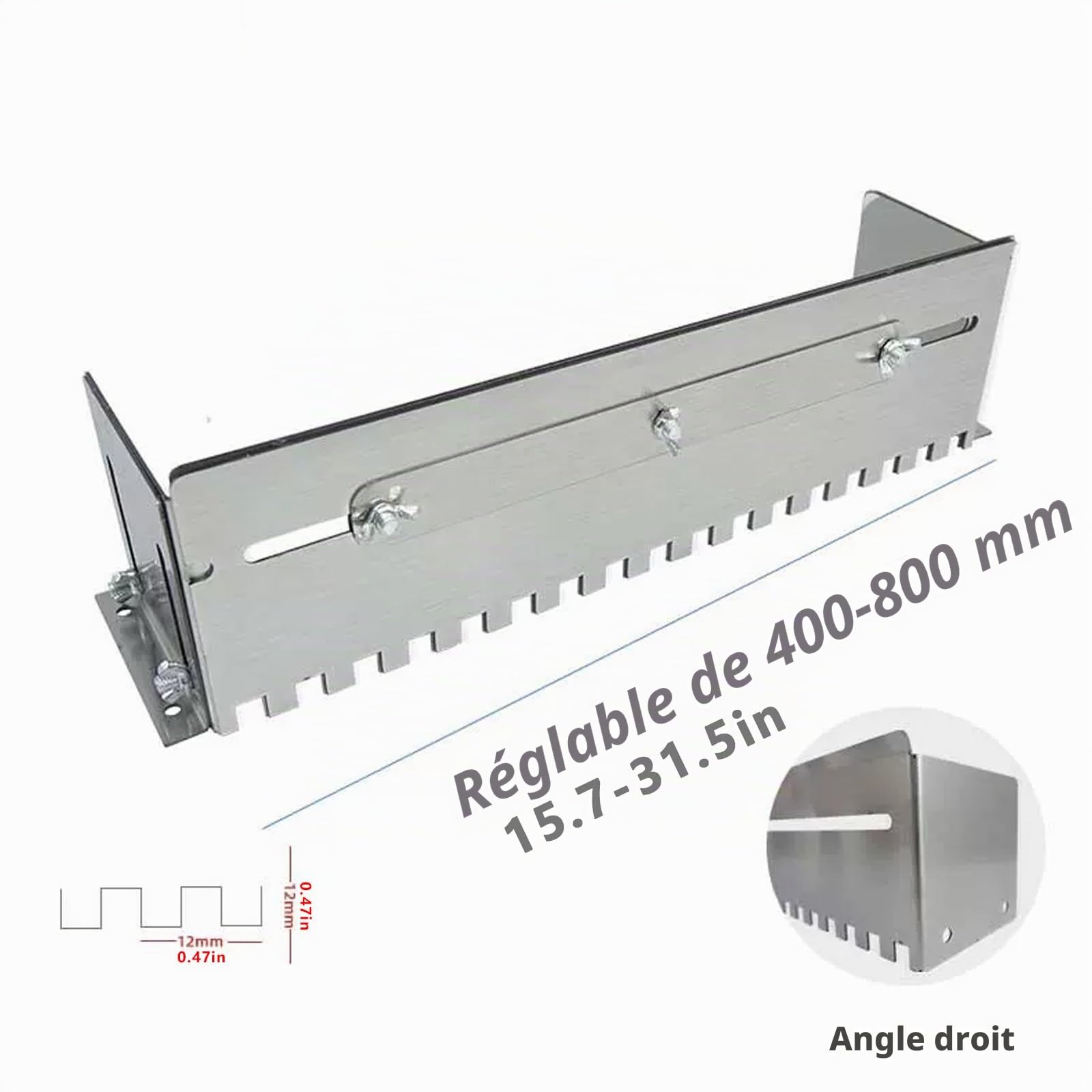 Truelle crantée réglable, for une application efficace de colle sur les sols - Parfaite for carreaux, le stratifié et autres projets revêtement sol(400-800mm)