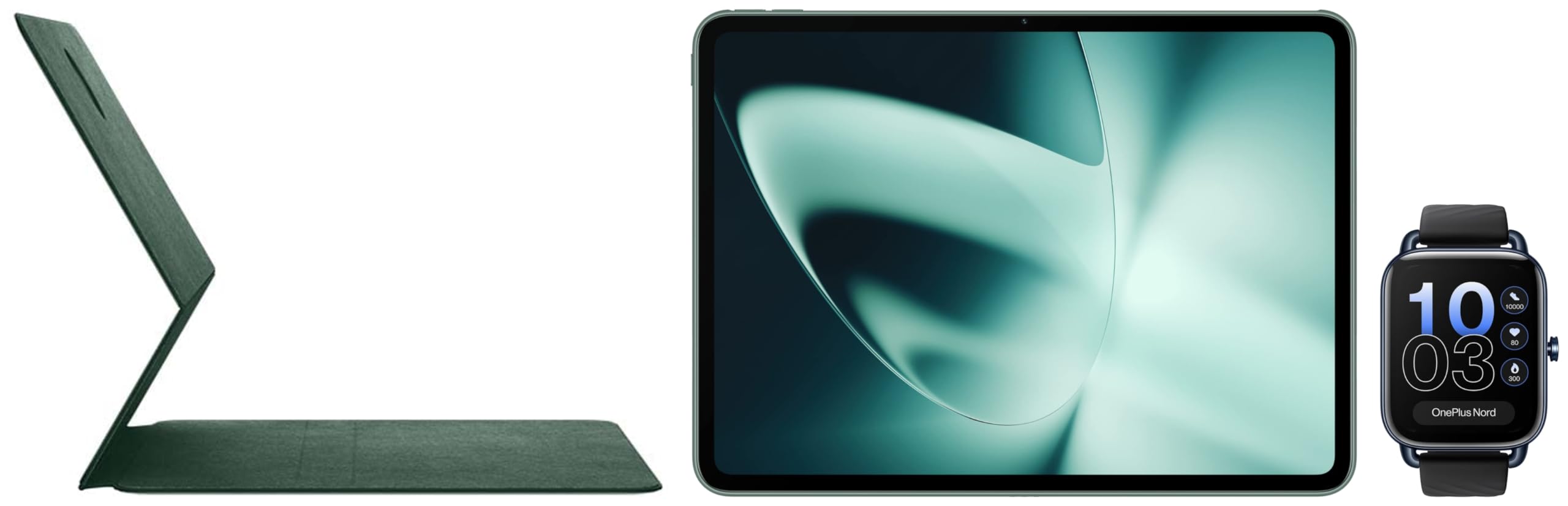 OnePlus Pad 29.49cm (11.61 inch) LCD Display, 12GB RAM,256GB Storage Nord Watch with 1.78 AMOLED Display, [Midnight Black] Folio Case Pad 11.61 inches OPC2202 Green in