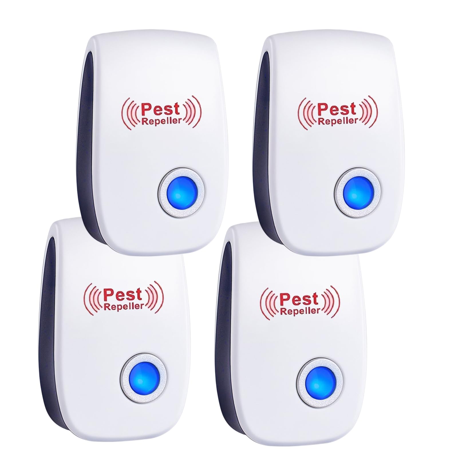Ultrasonic Pest Repeller, 4 Pack Electronic Plug In Mice Repellent and Rat Repellent, Ultrasonic Insect Repellent Indoor Pest Control for Insect, Mosquitos, Flies, Roaches, Rats, Spiders, Flea