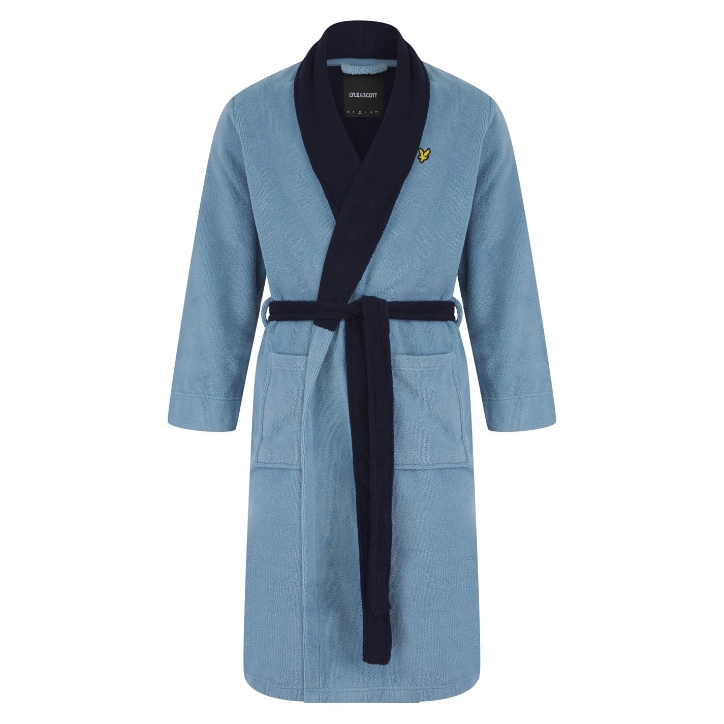 Lyle And Scott Men's Blue Shawl Neck Long Sleeve Robe - Size 38