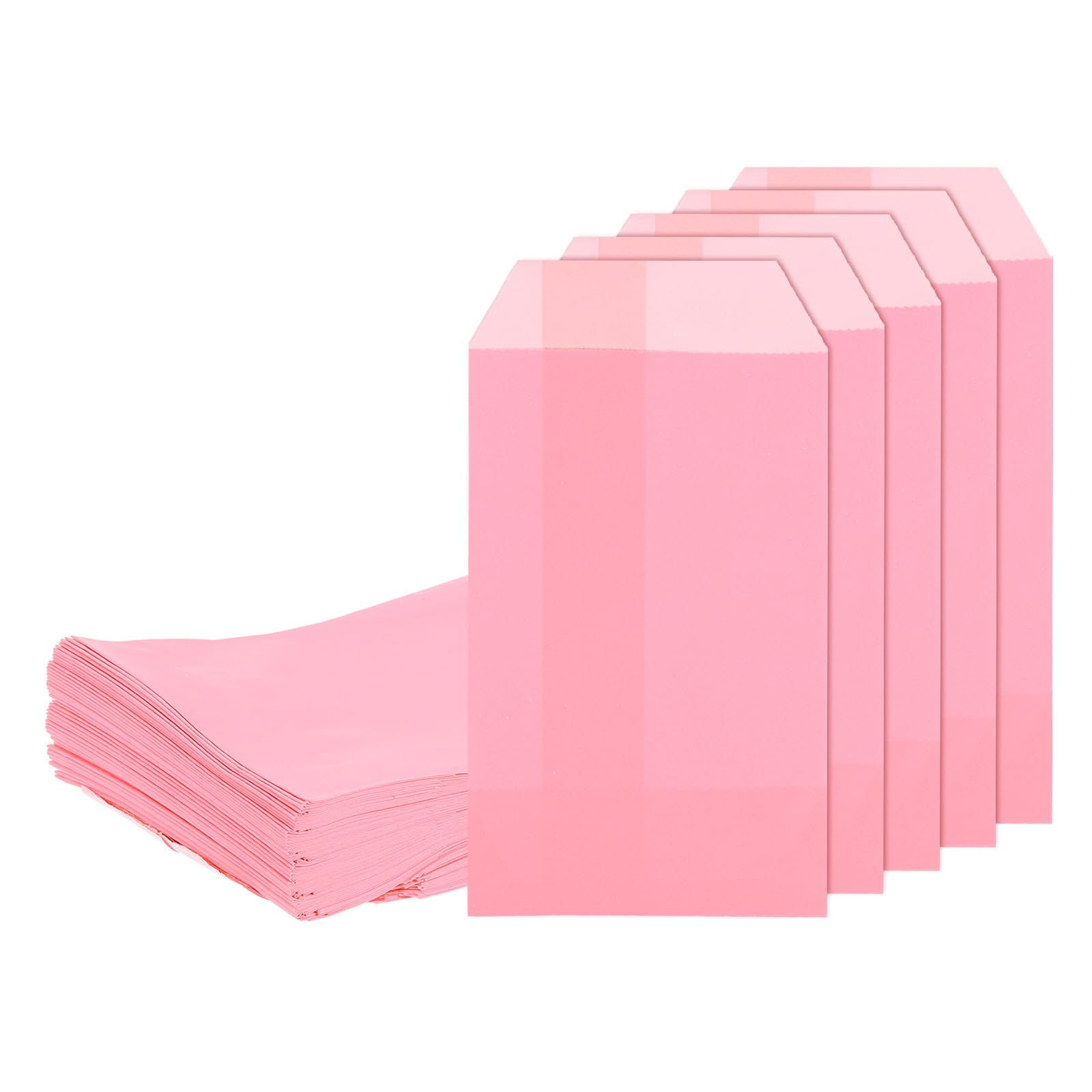 Sacs kraft sulfurisés roses anti-tache de gras pour biscuits x100