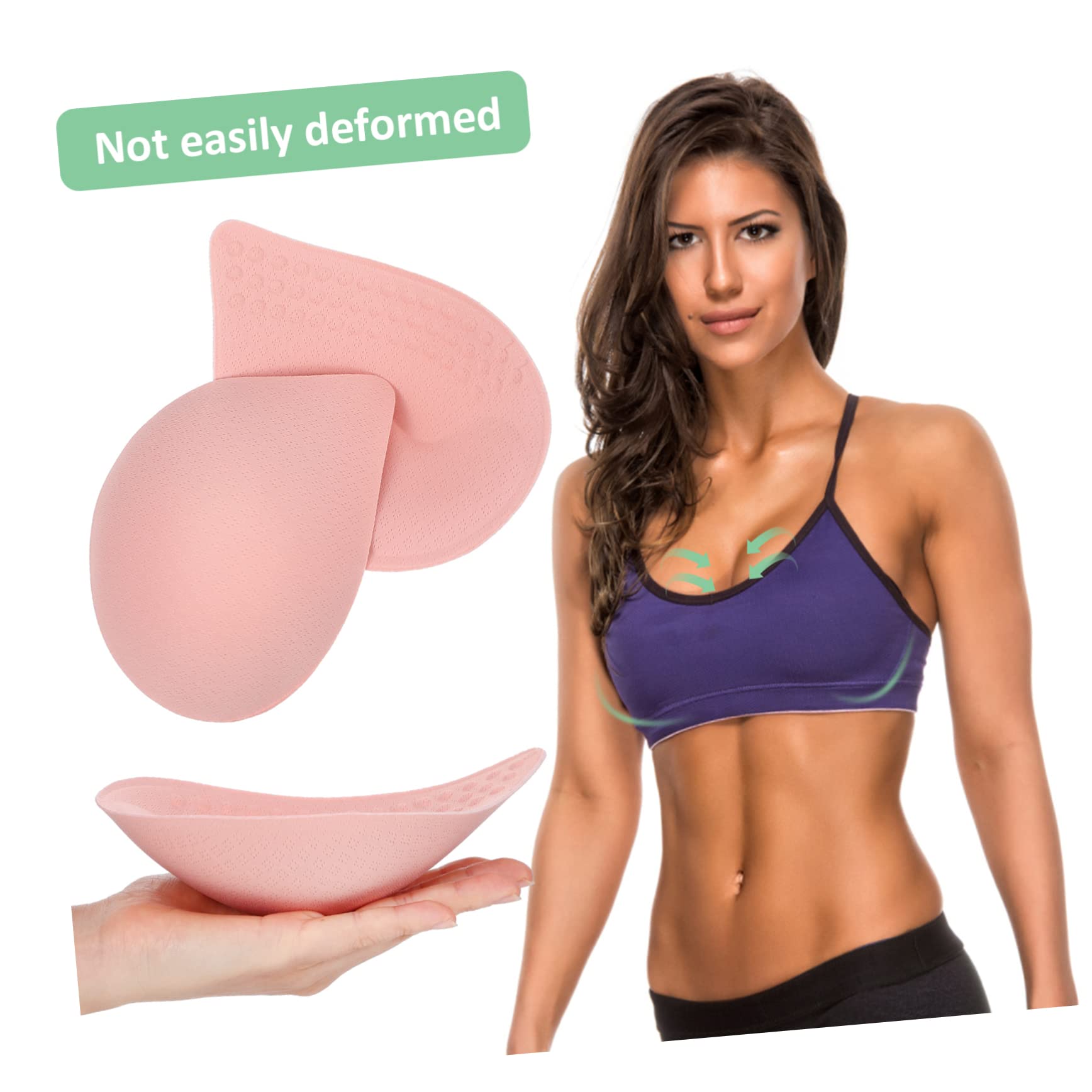 12 Pares de Almohadillas de Sujetador Hechas de Fibra Elástica y Poliéster para Mujer Cómodas y Ligeras para Tops de Bikini y Sujetadores Deportivos