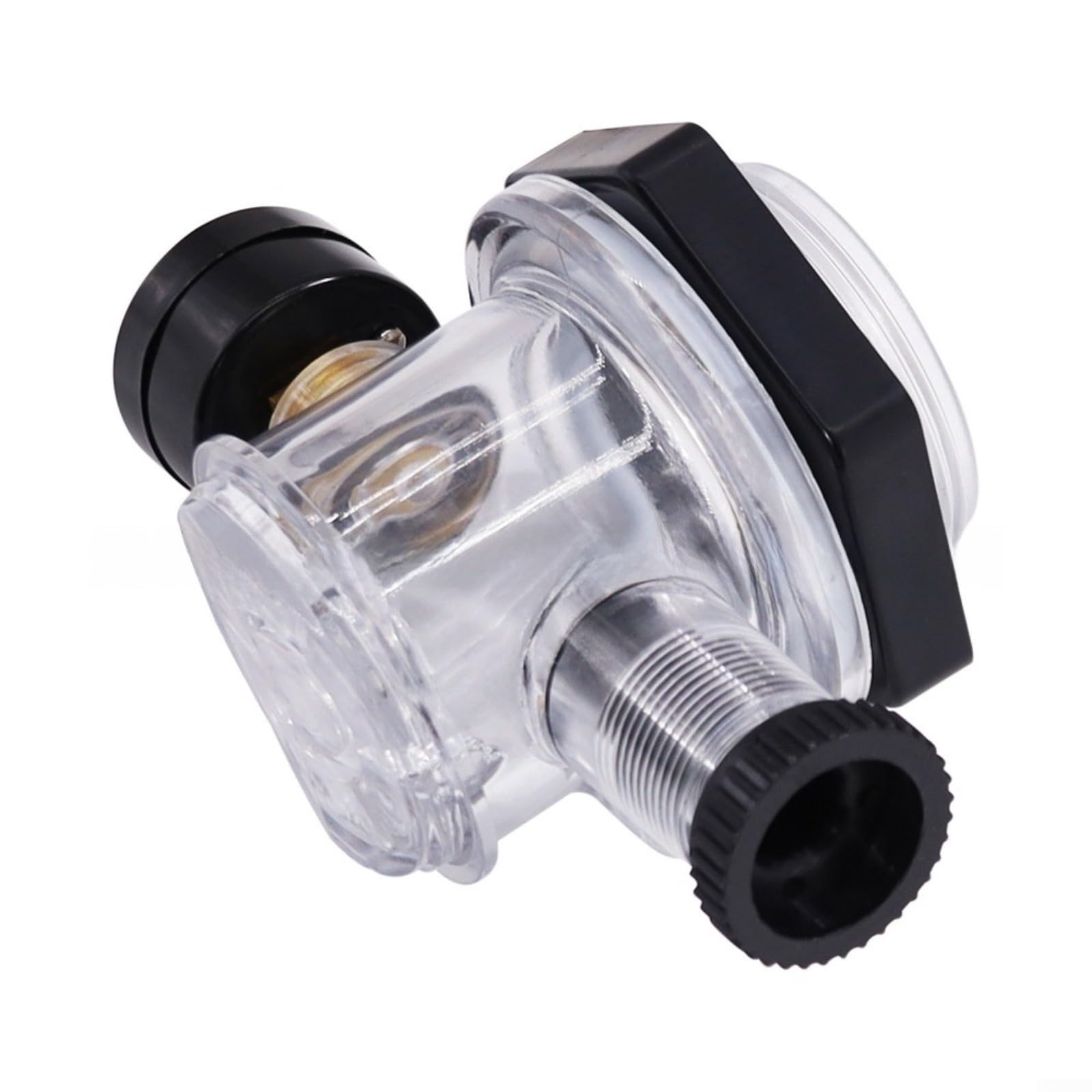 Manometro nero luminoso 60 PSI con valvola di rilascio dell'aria filettatura 1/4 NPT per sistema di filtraggio piscina 273564Z costruzione in rame plastica manutenzione spa all'aperto
