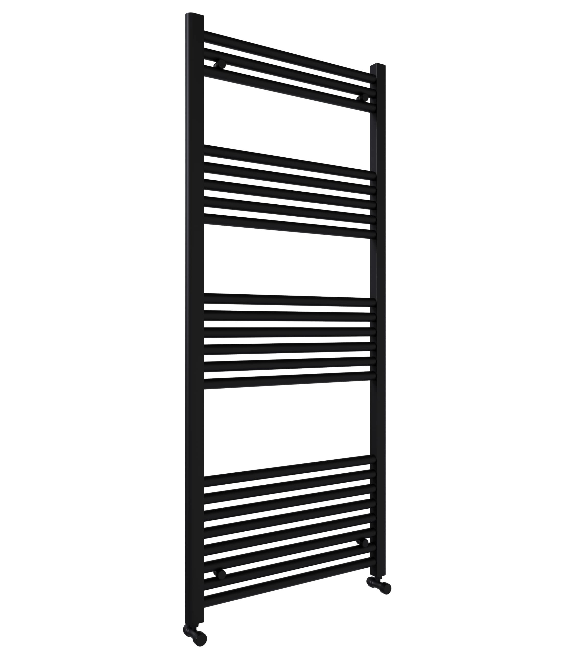 600x1400mm Towel Warmer Flat, Wall Mounted Matte Black Plated Steel Bathroom Towel Rail Radiator, Suitable for Central Heating, Electric and Dual Fuel