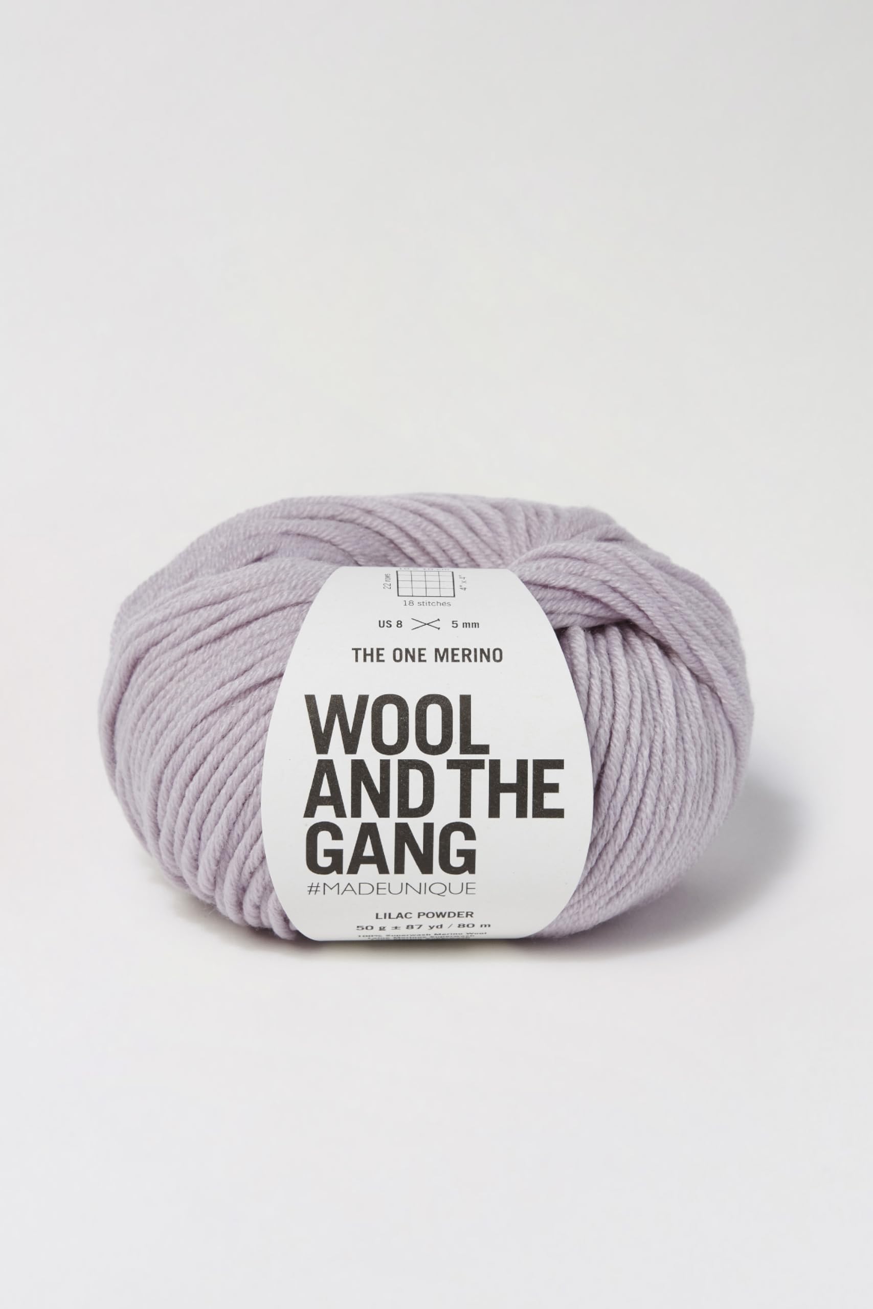 Wool And The Gang Lilac Powder The One Merino, 50G, Aran/Worsted