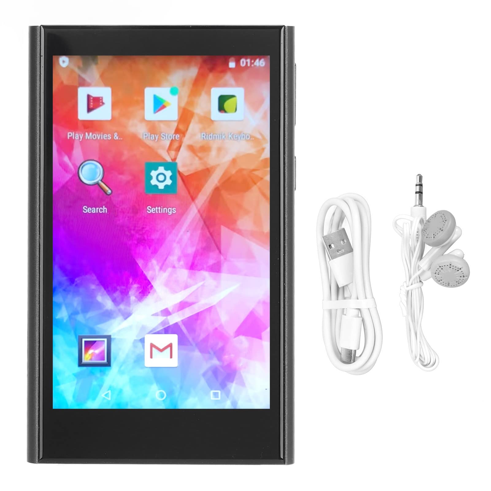 Reproductor MP4 Bluetooth HiFi Sonido Reproductor de Música Portátil para Viajes Pantalla Táctil de 4 Pulgadas (Gris Hierro)