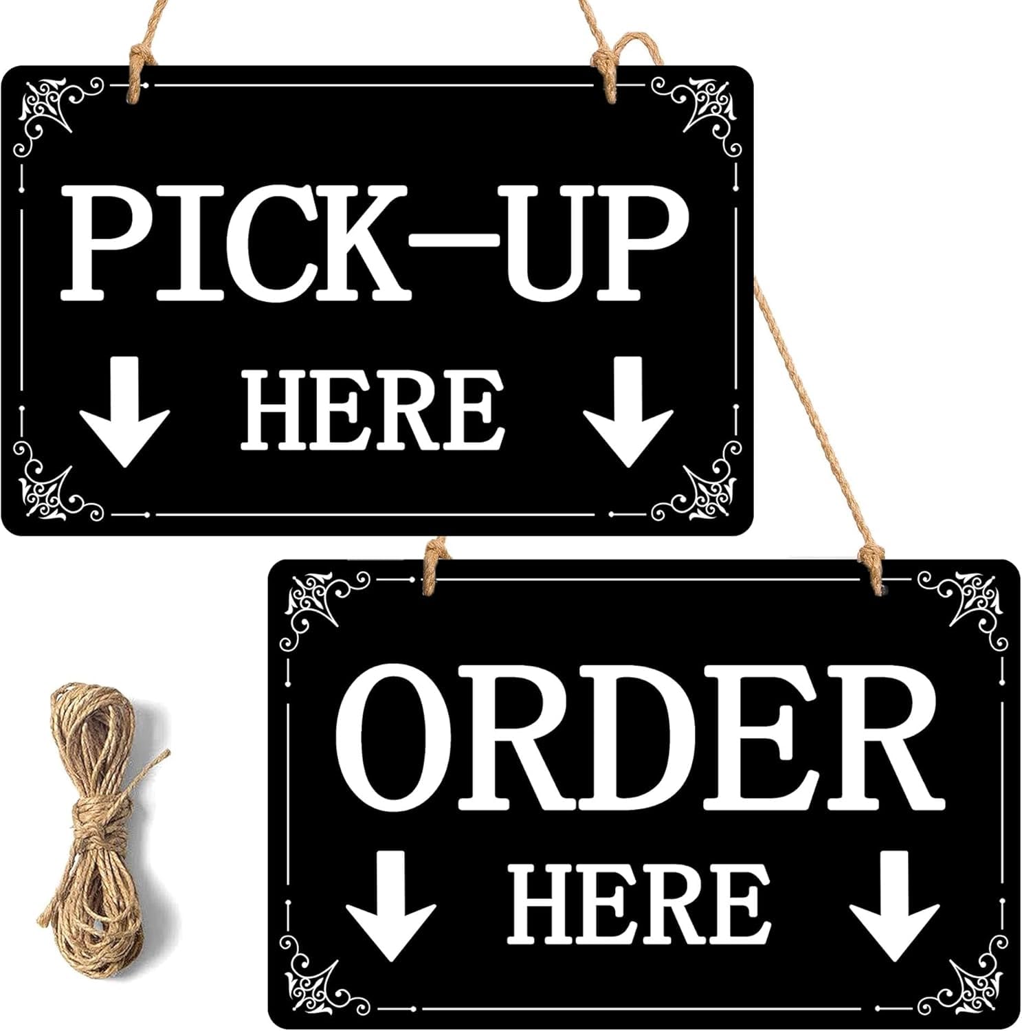 Well Tile Order Here Pick Up Here Signs, 4 Pack, 7.5 x 12 Inch