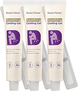 Soothing Cooling Gel for Anal Skin Care, Hemorrhoid Cream for Itching, Swelling, Burning and Discomfort Relief - 0.7Oz Tube (3)