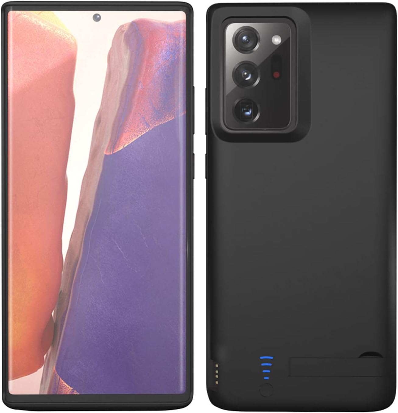 Battery Case for Samsung Note 20 Ultra, Extended Battery Charger Case for Samsung Galaxy Note 20 Ultra 5G 6000mAh Rechargeable External Backup Battery Charging Case, Add 100+% Extra Juice, Black