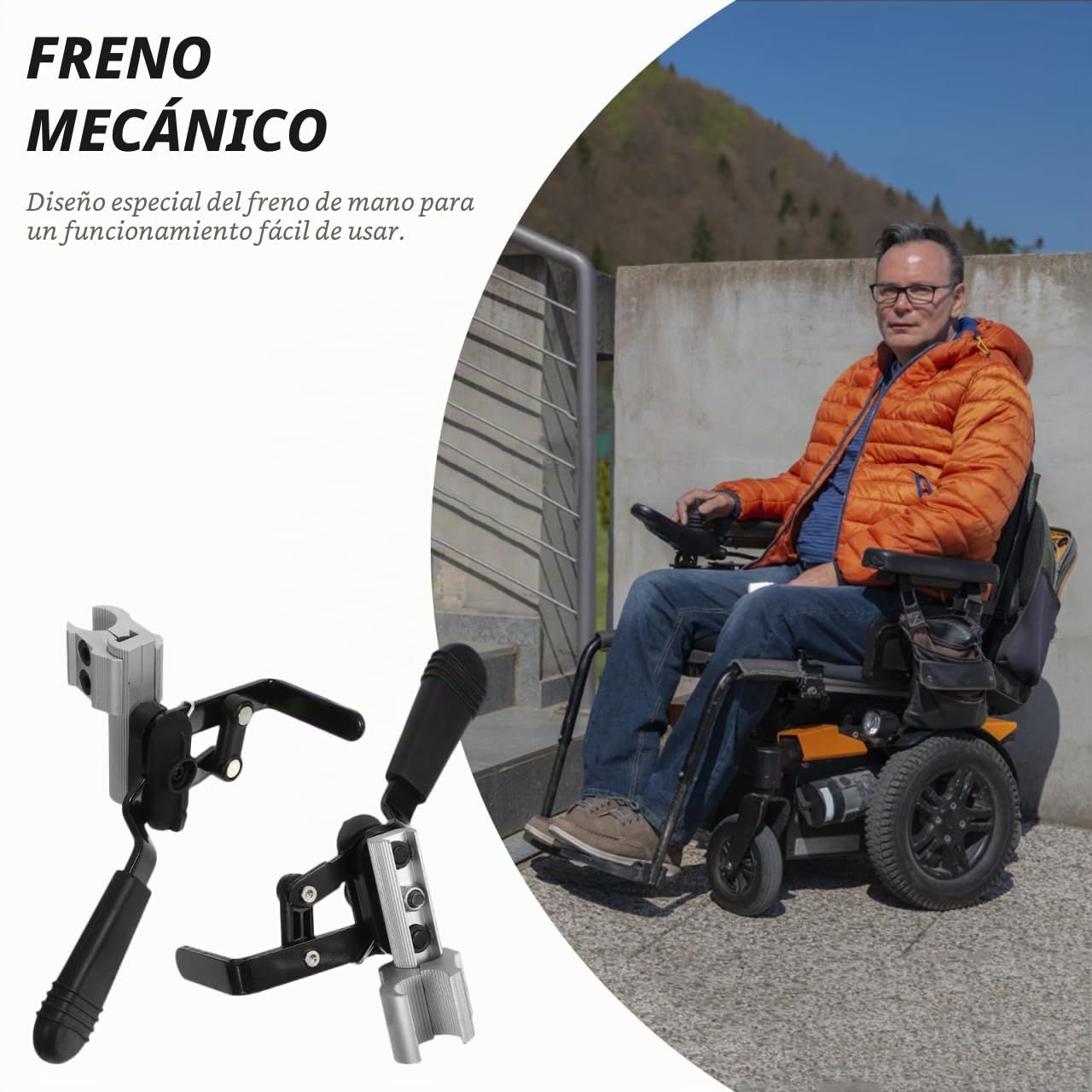 2 Unidades de Freno eléctrico para, Mangos de extensión de Freno prácticos, palancas de Freno, componentes de Freno para, Frenos para