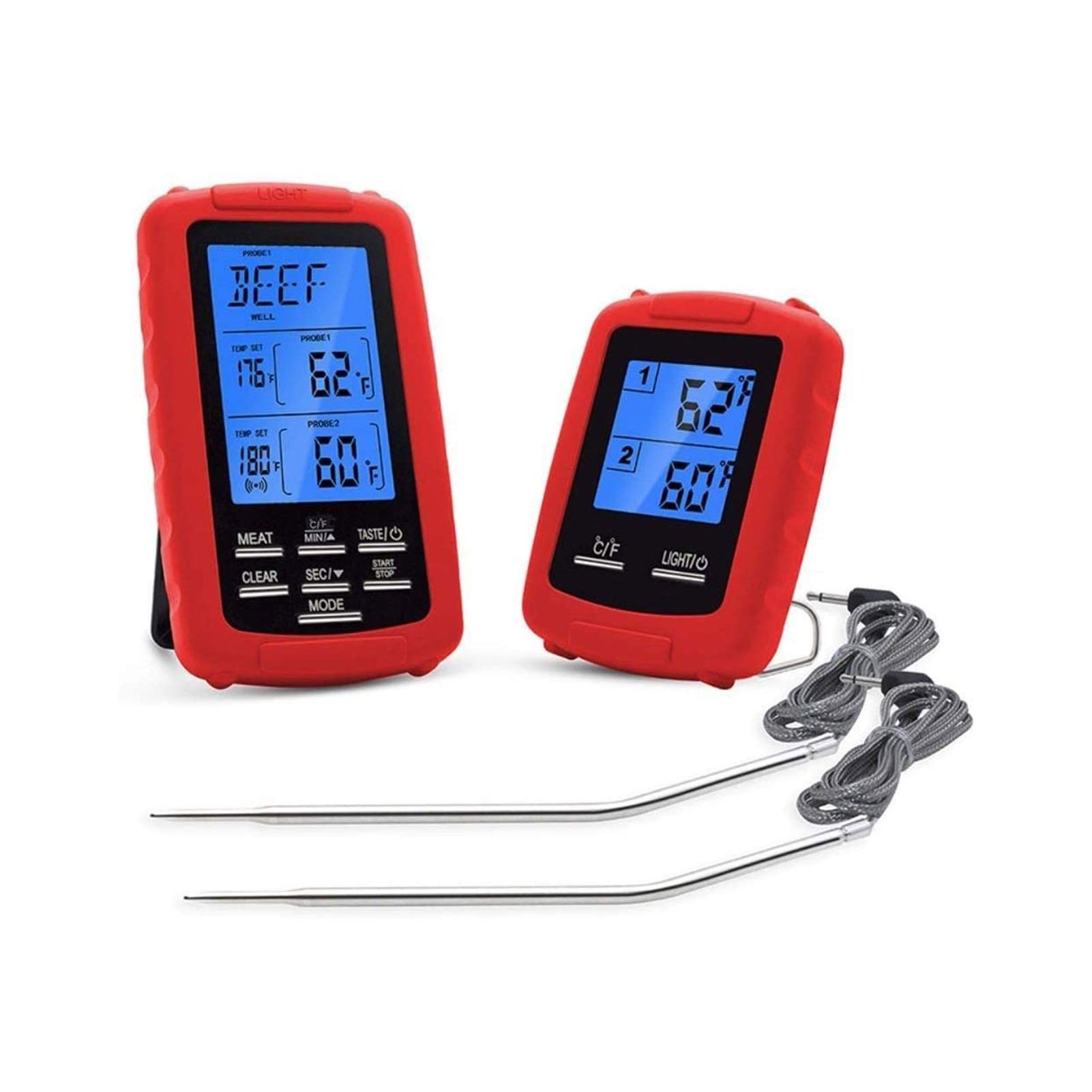 Termometro for Carne da Cucina Digitale a Distanza Senza Fili con Doppia sonda for termometro for Barbecue for Barbecue