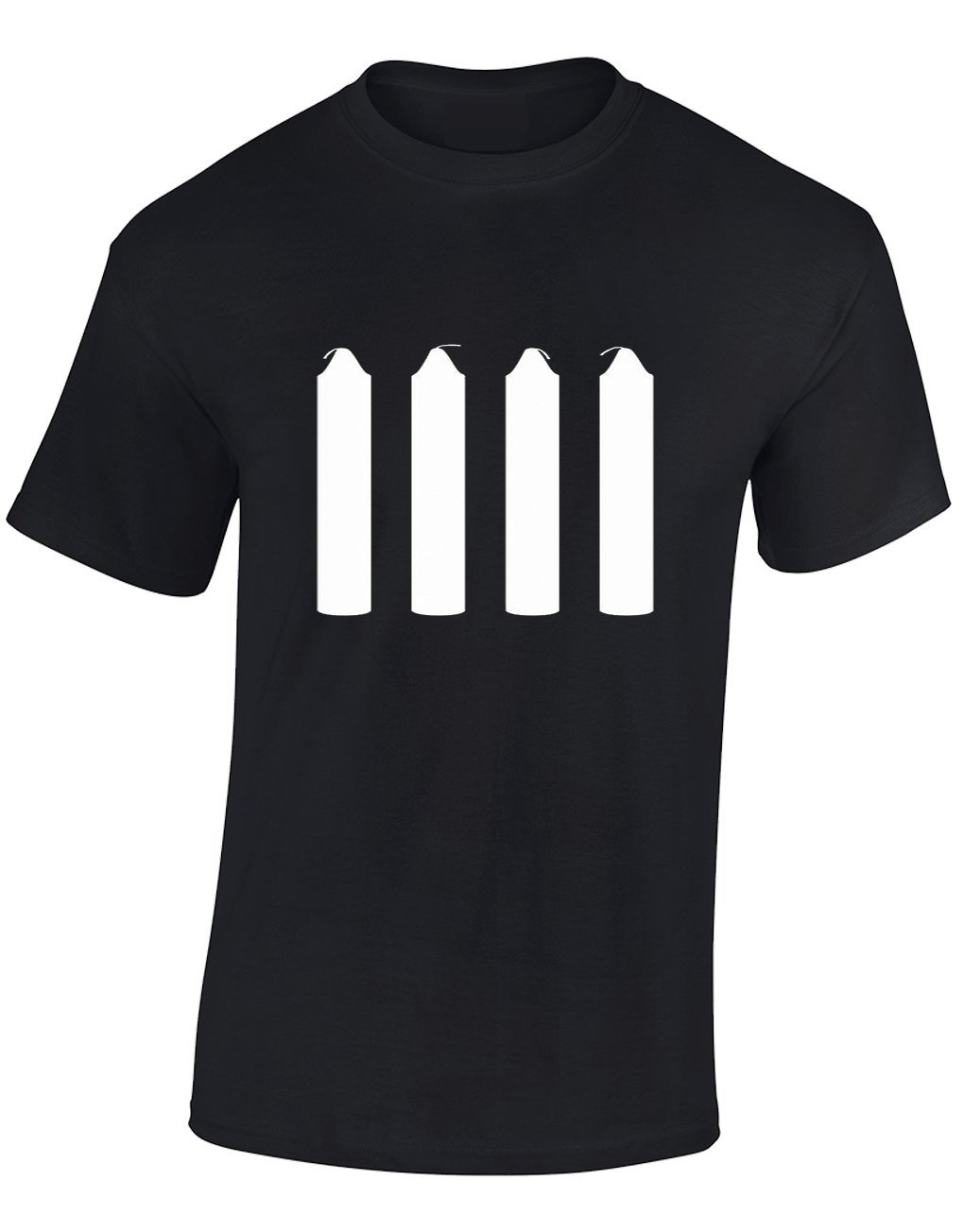 Crown Designs Men's Black Four Candles Funny Cool For & Teenagers T-Shirts Tops - /Large