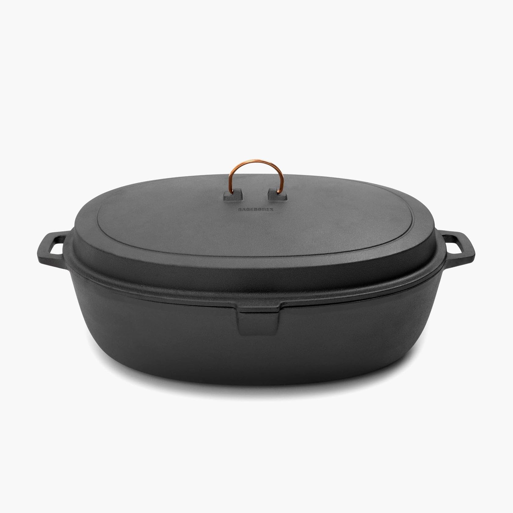 Barebones Enamel Lined Cast Iron Roaster: Durable Roasting Pan with Lid, Ideal for Family-Style Meals, 6.7L Roaster for Indoor & Outdoor Use, Perfect Pans for Thanksgiving and Campfire Cooking