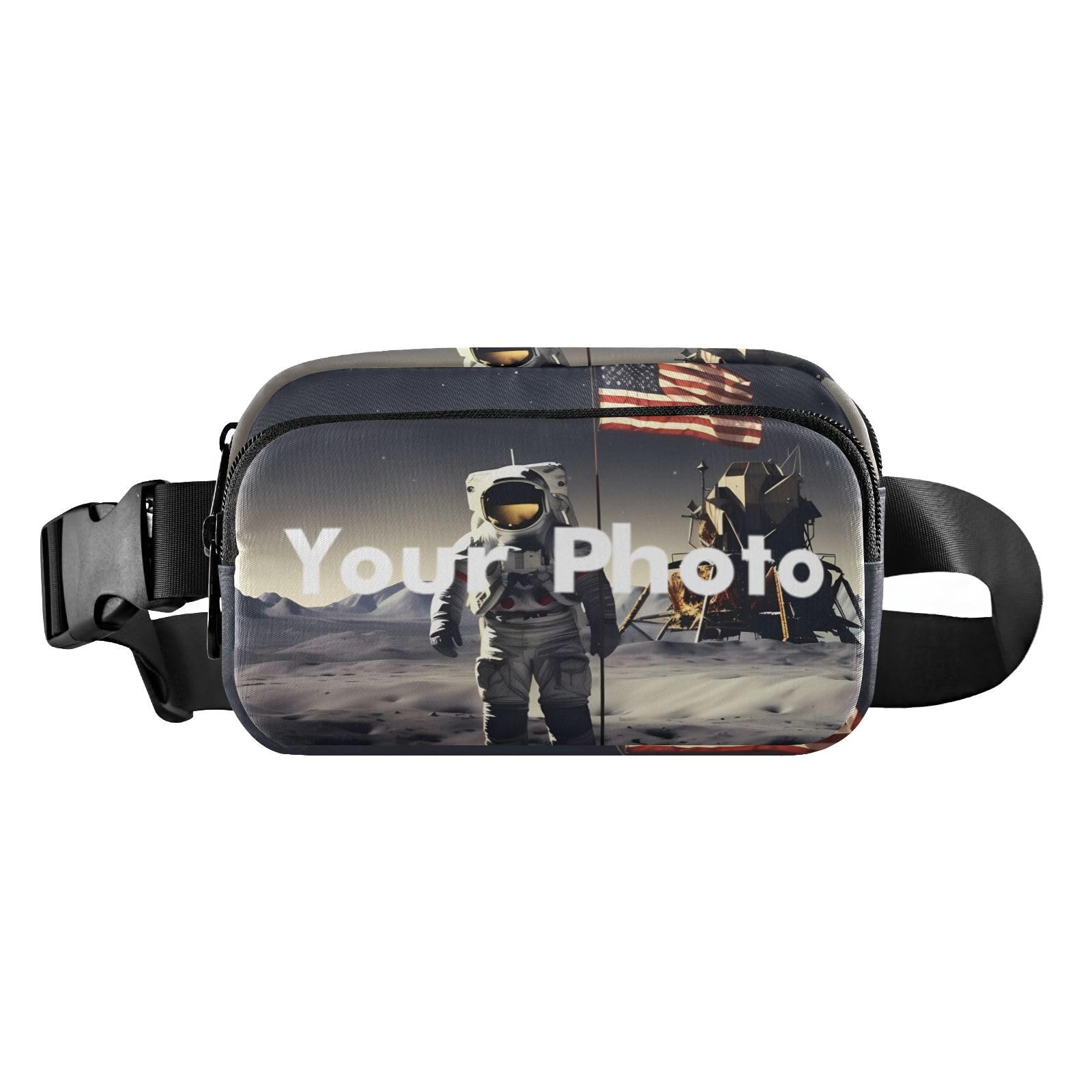 Custom Photo Fanny Packs Crossbody Bags for Women & Men, Belt Bag Water Repellent Waist Packs with Adjustable Strap