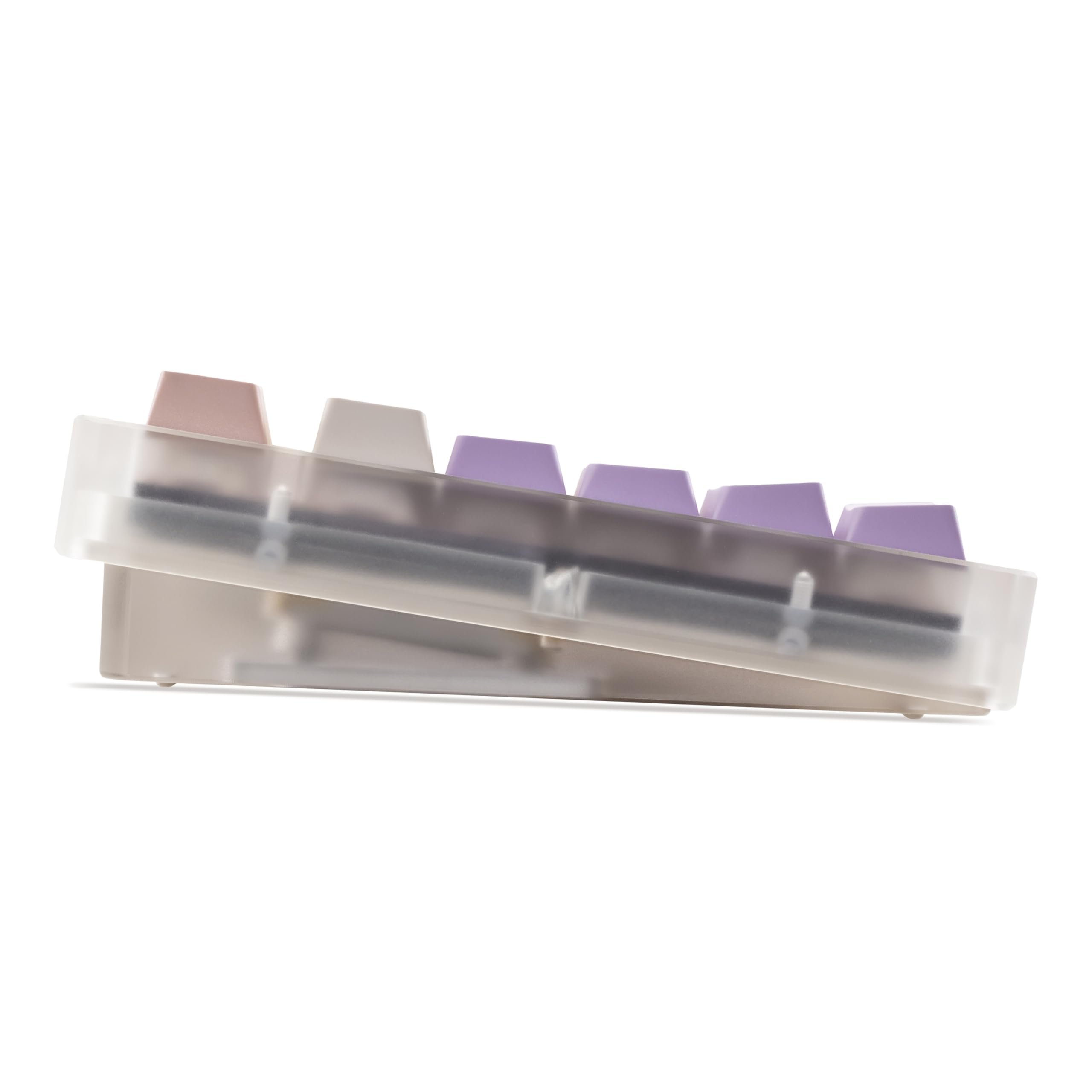 WOBKEY Rainy 75 Aluminum HMX/Cocoa Switches Mechanical Keyboard with Superior Acoustics, Wired, BT, 2.4G wireless Connectivity(Pro Purple(Acrylic Limited)) — view 7