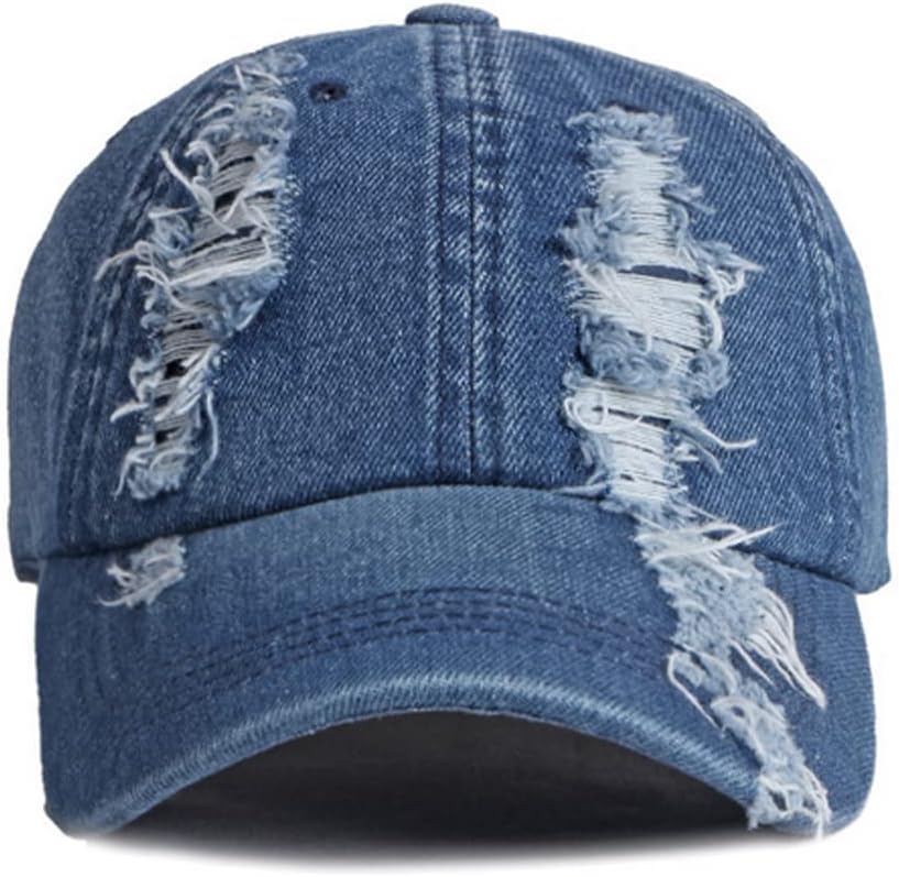Vintage Washed Denim Distressed Dad Hats Adjustable Baseball Caps for Men Women - Image 5