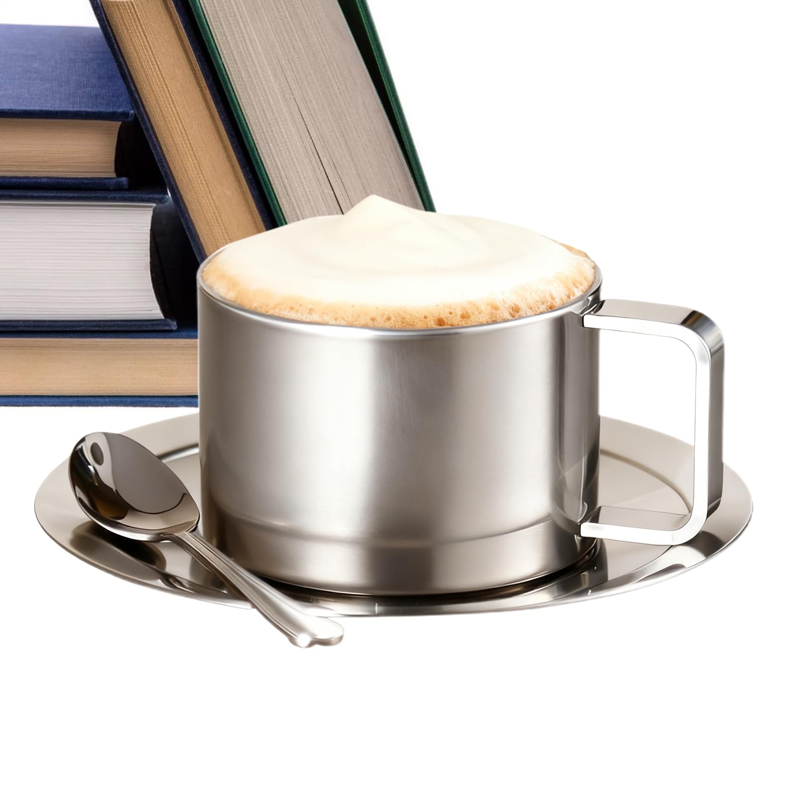 Tazas antiderrames con doble pared térmica y aislamiento térmico de 200ml