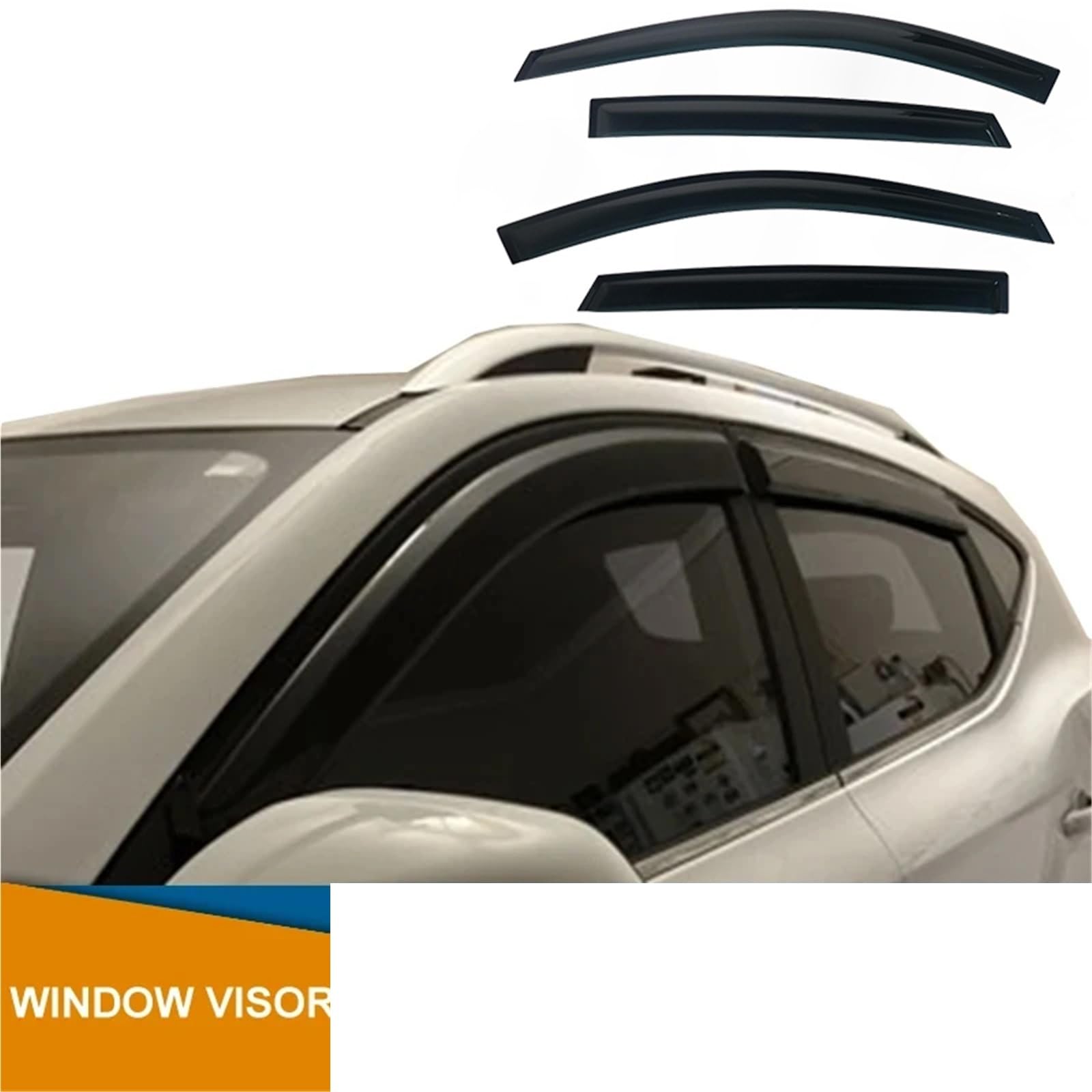 Auto Seitenfensterdeflektoren Seitenfensterabweiser Für MG ZS/ZST EV 2018 2019 2020 2021 2022 2023 Auto-Regenschutz Sonnenblende