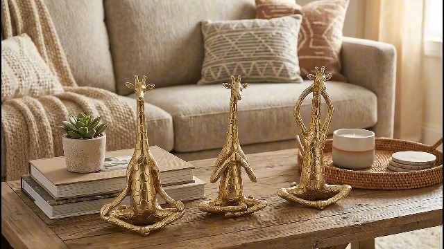 Amazon.com: Decorative Yoga Giraffe Figurine for Home Decor