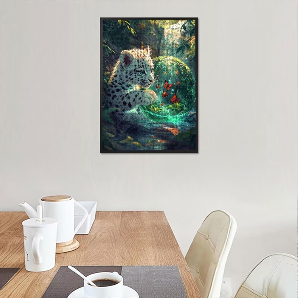 Puzzle 3000 Teile Erwachsene, Jigsaw Puzzle Erwachsene 3000 Teile, Schmetterling Tiger Puzzles, Impossible Klassische Puzzles, Herausfordernde Familie Spiele, für Home Decor und Geschenke DX0YL2-371