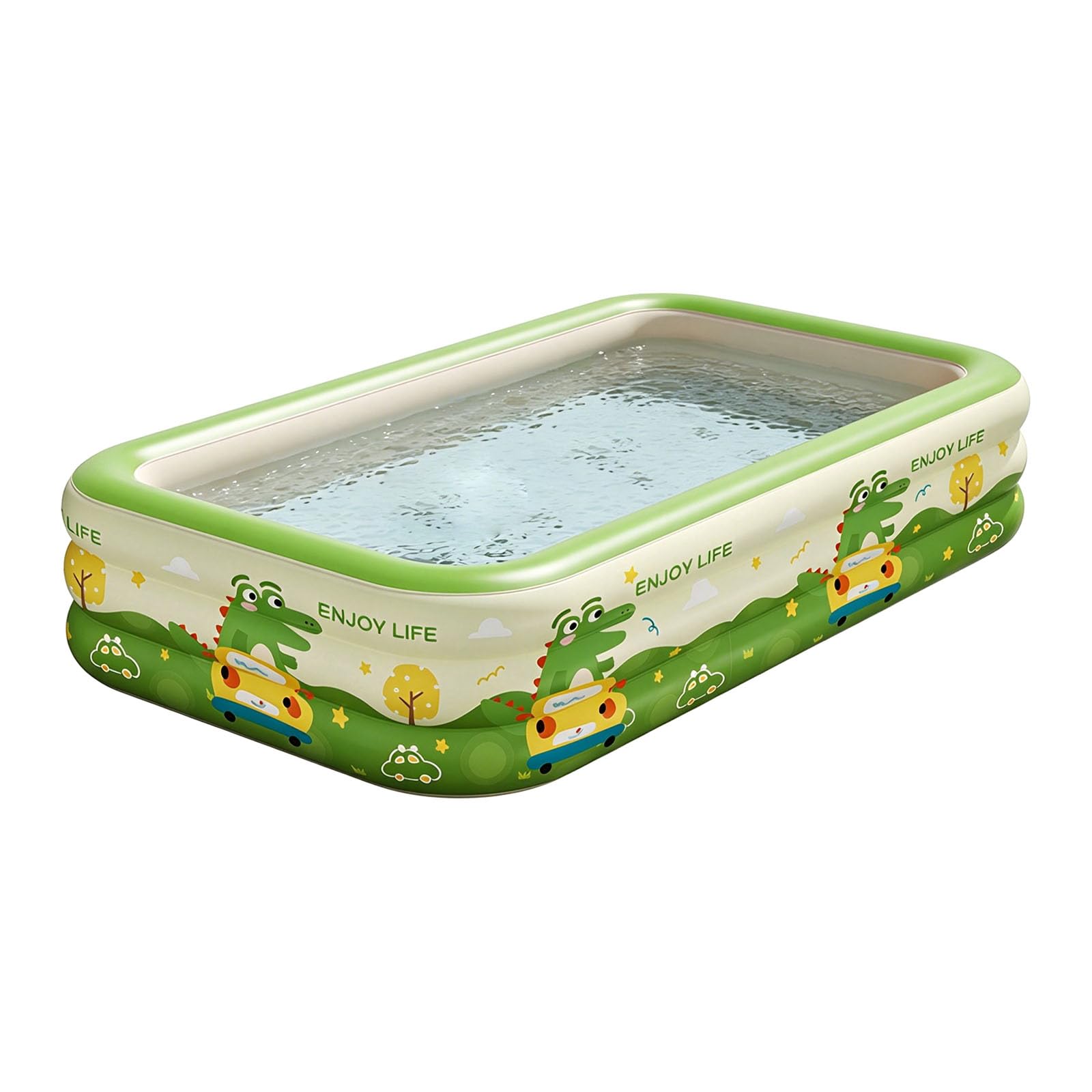 Spacious Family Inflatable Pool 180X130X56cm Sturdy PVC for Backyard Water Activities with Children Permanent PVC Pool