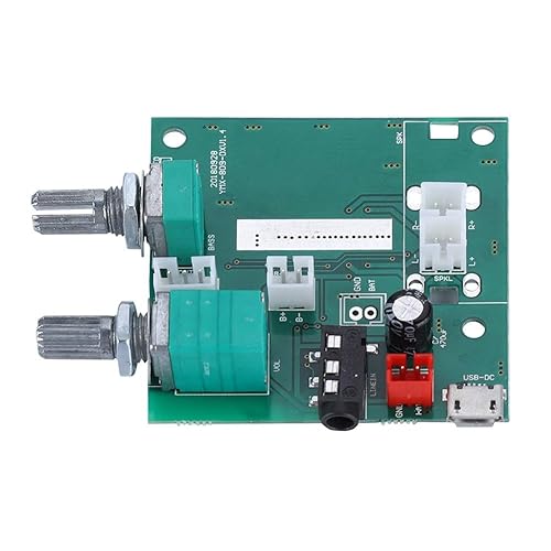Miniatura 8 de Tablero amplificador de potencia de 2.1 canales, 20 W (bajo 10 W y subcaja 10 W (5 W x 2) Bluetooth 5.0 5 V módulo de placa de amplificador digital