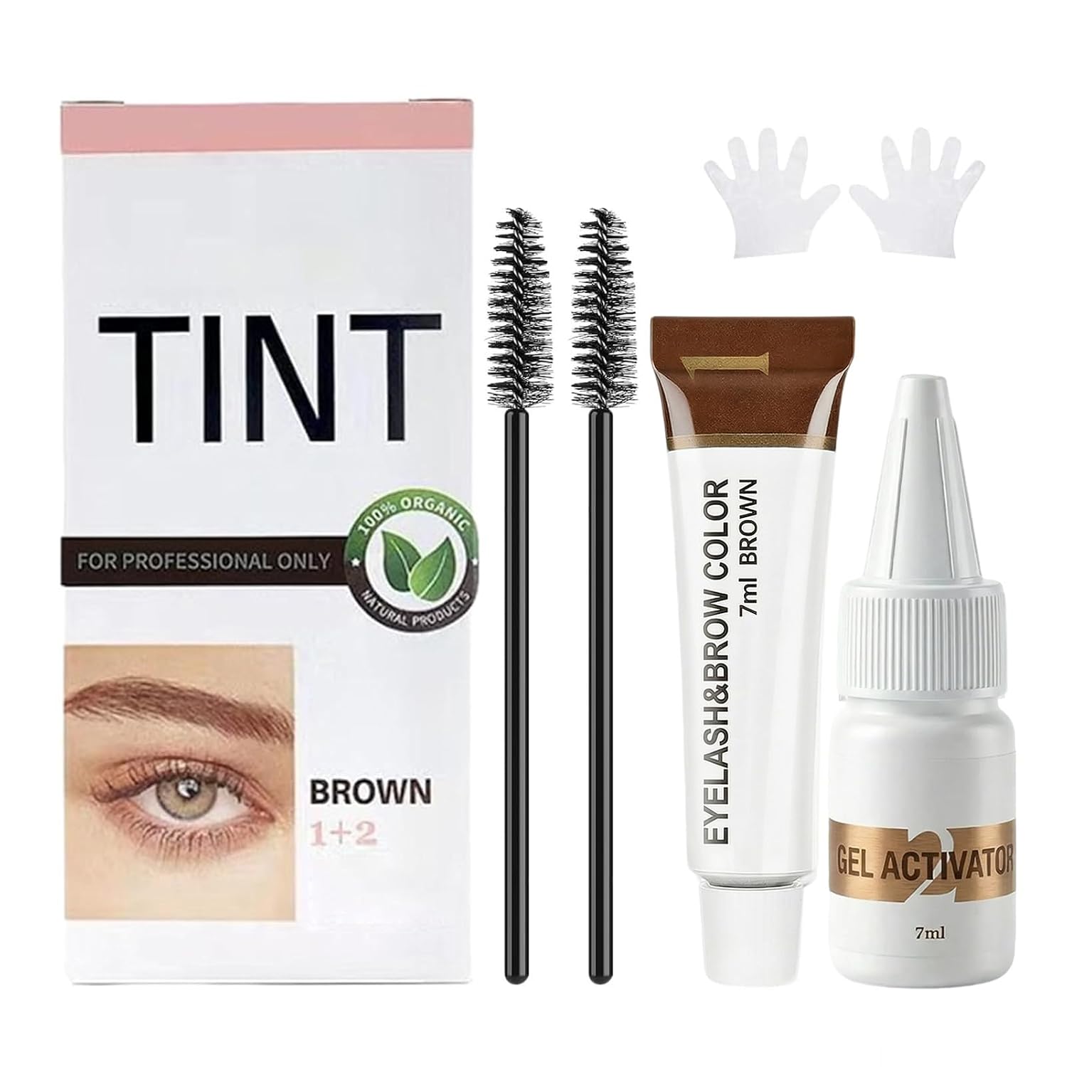Lash Color Kit - Professional Natural Brown Eyelash & Eyebrow Color