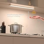 MYPLUS 16 Lumières sous Cabinet de pouce avec vague à main, sous éclairage de comptoir 4000K Blanc naturel,Dimmable,Plug et Play,LED Lumières pour armoire de cuisine, Armoire, Cabinet, Bureau