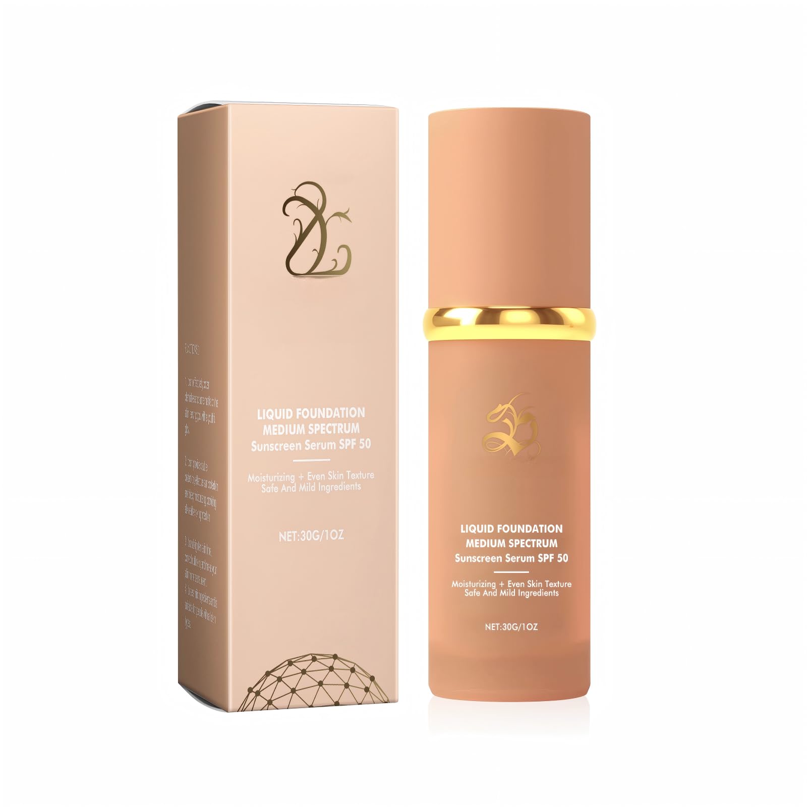 4-in-1 Color-Changing Foundation Cream with Sunscreen - SPF 50 Tinted Moisturizer Primer Concealer Makeup Base Adjusts to Skin