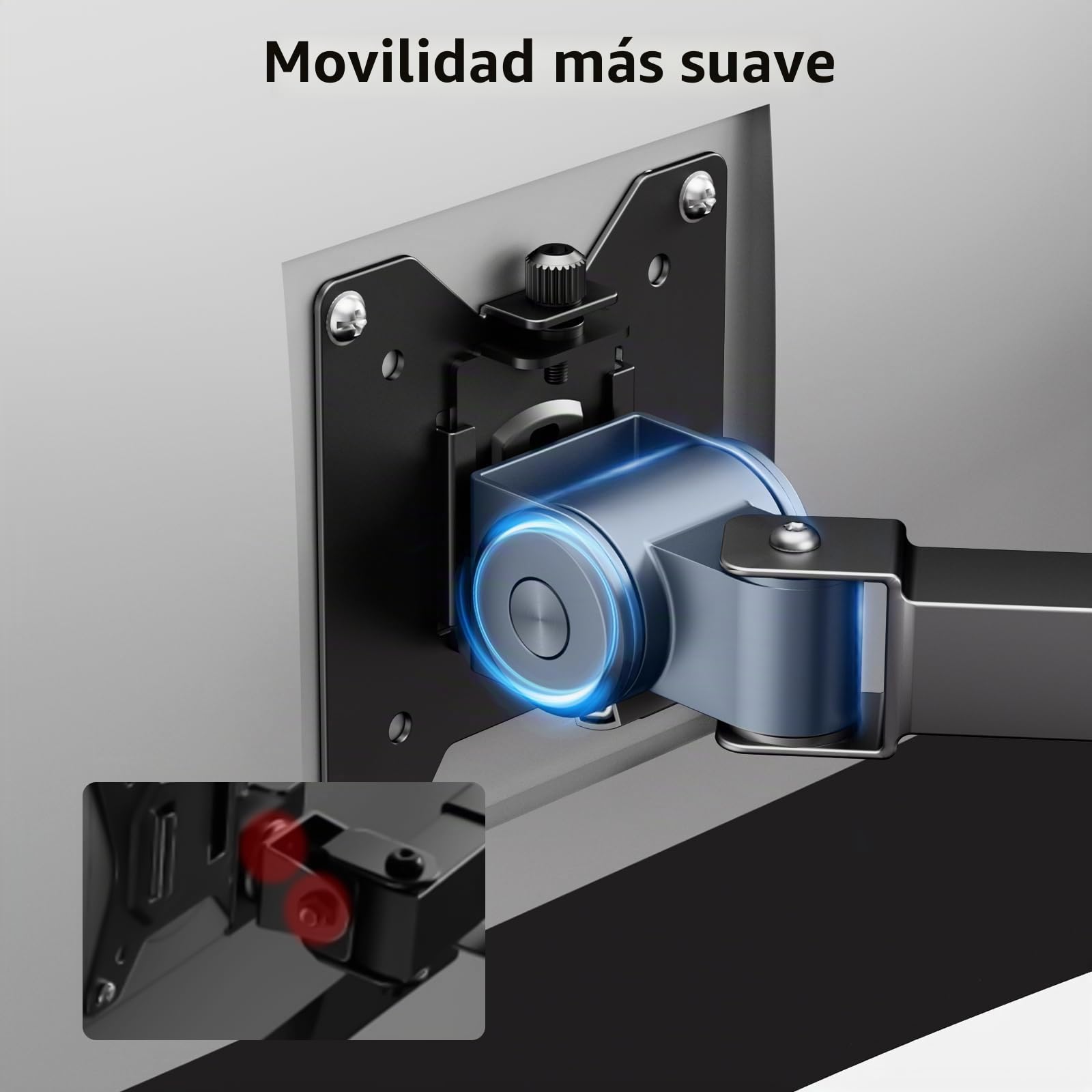 Soporte de Monitor para 2 monitores para Pantalla Plana y Curvada de 17 a 35 Pulgadas, inclinación, Giratorio y rotación, 20 kg por Brazo, VESA 75 x 75/100 x 100