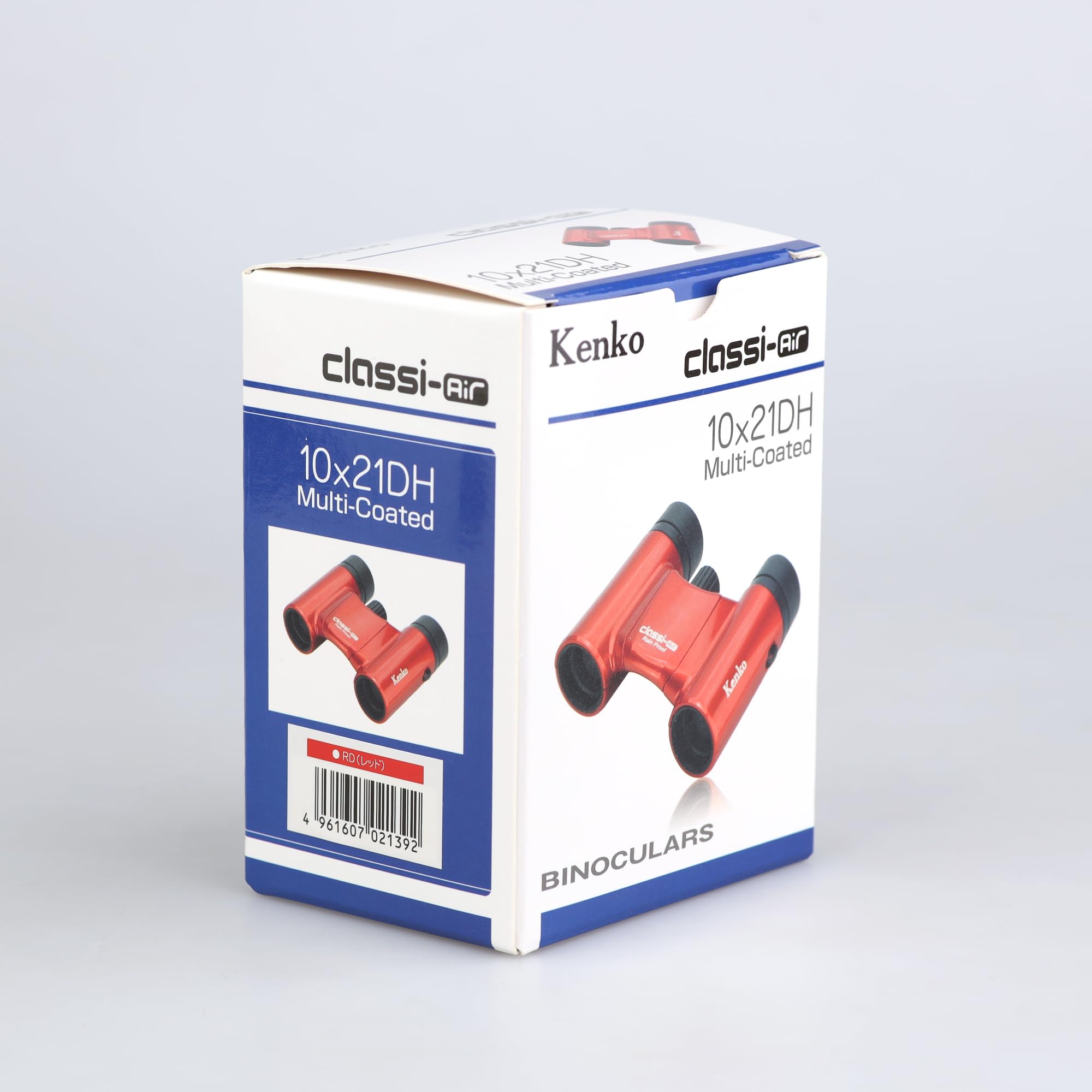 Kenko Binocoli Classi-Air 10x21 DH, Prisma a tetto, leggero, design pieghevole e compatto, Rivestimento multistrato, Rosso 021392