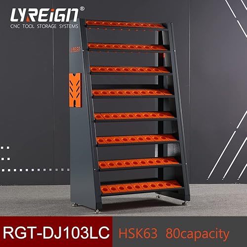 Miniatura 10 de LYREIGN RGT-DJ103LC Soporte de herramientas CNC carro bt40 portaherramientas modelo completo CNC portaherramientas almacenamiento de gran capacidad