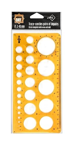 Trace-cercles pairs et impairs de 2 à 40 mm