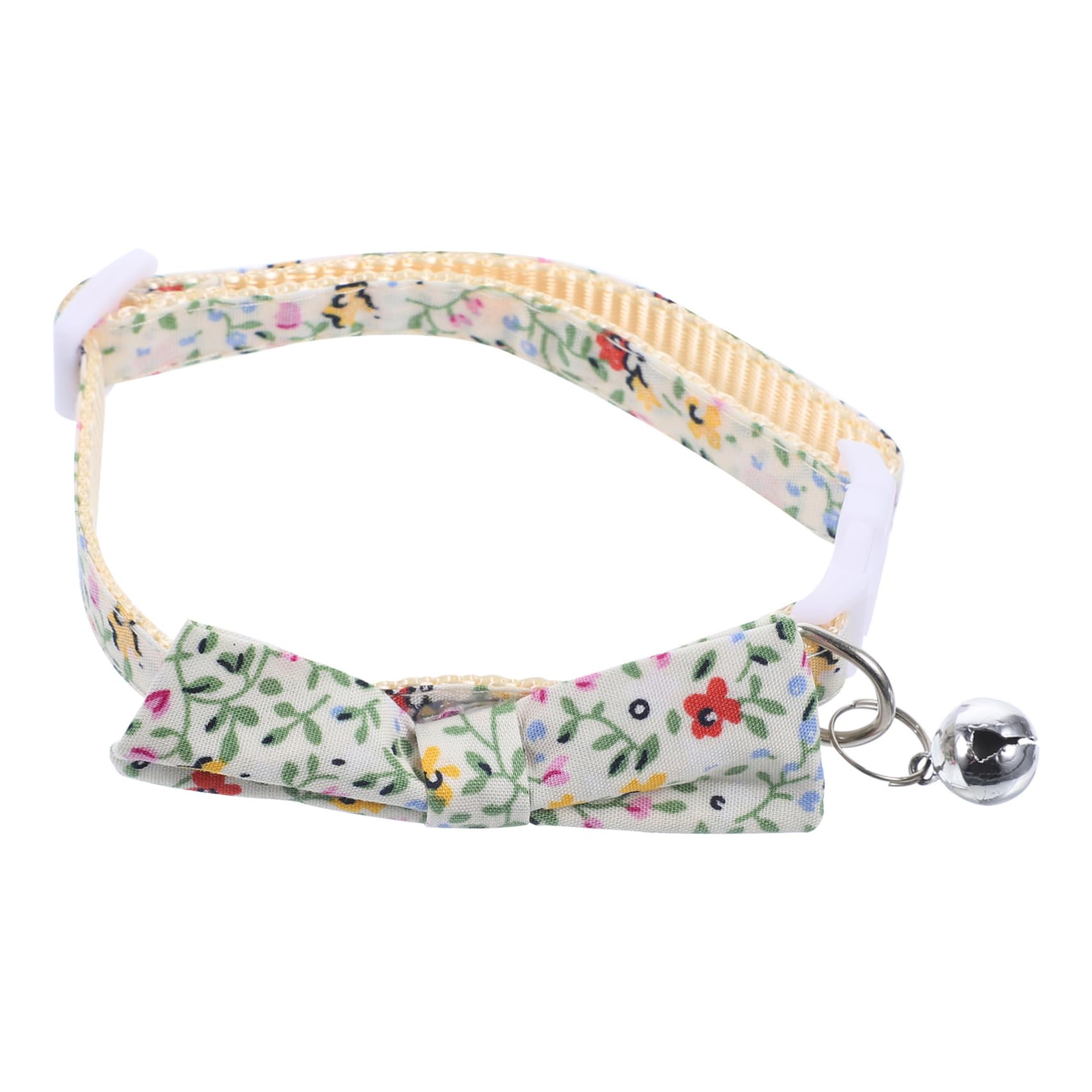 Collier pour chat anti irritation avec clochette et nœud doux ajustable