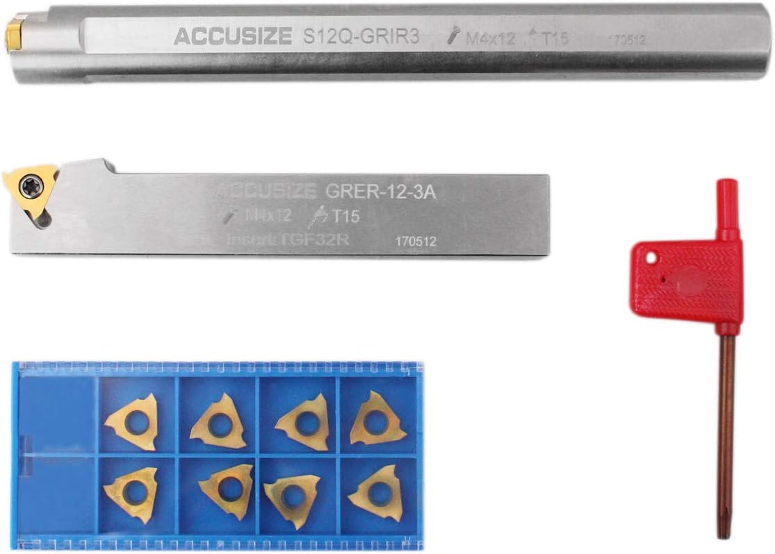 Review Product Accusize Industrial Tools 3/4'' Shank, 2Pcs/Set Indexable Groove Tools, 0028-1640