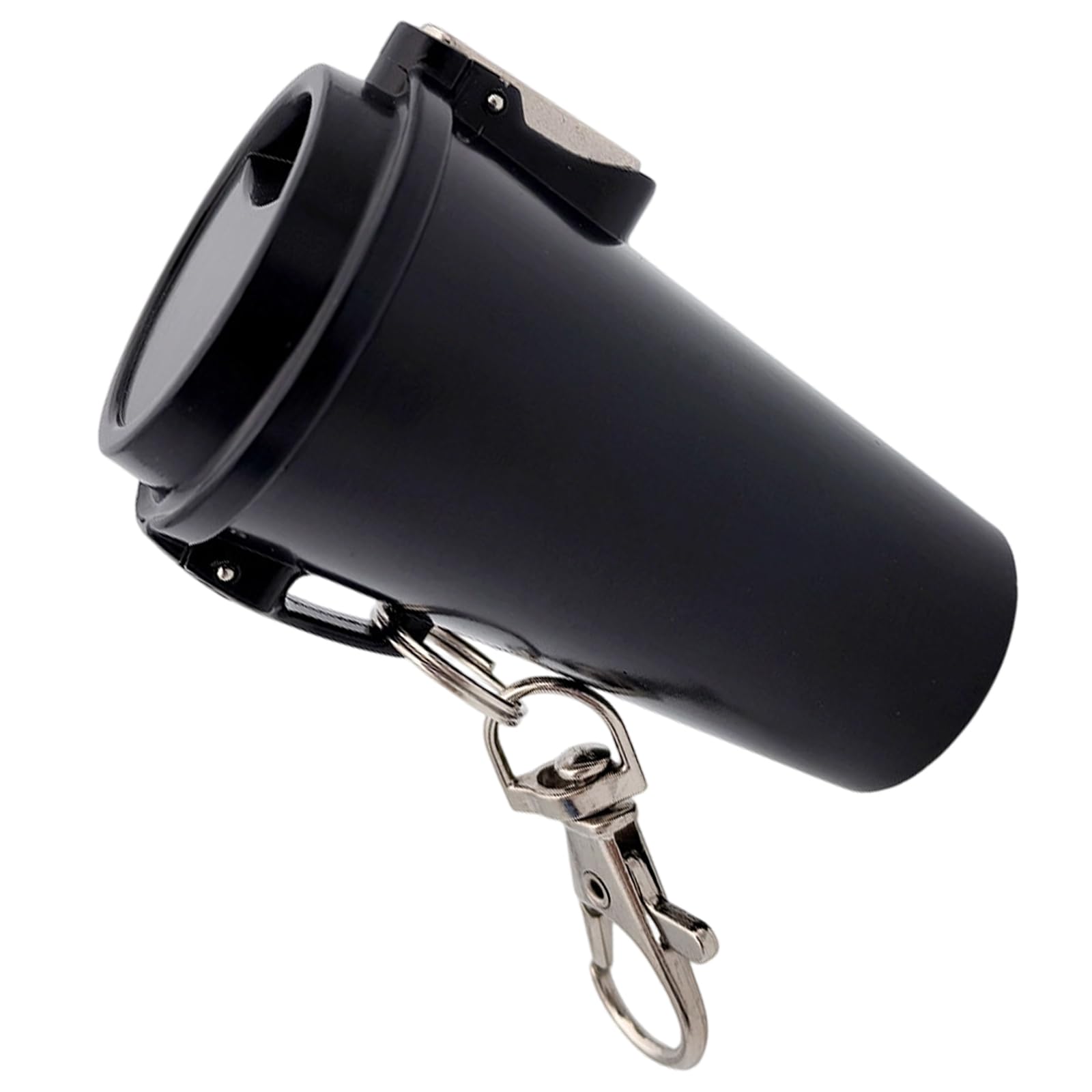 Sealed Pocket Ashtray with Keychain Metal for Camping Prevents Spillage and Odors in Public Place Camping Ashtray