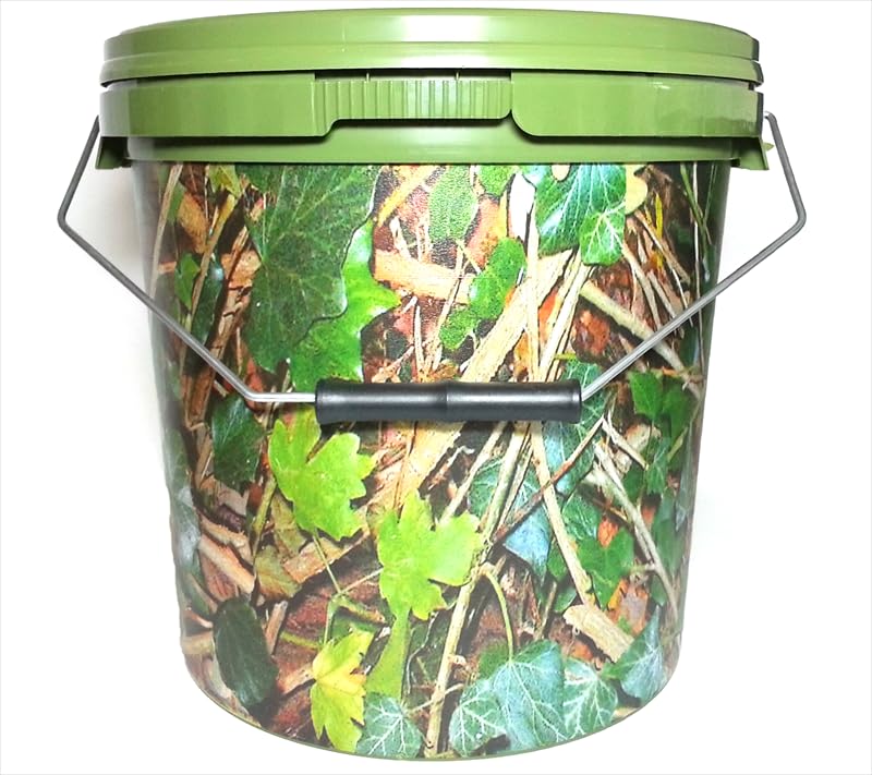 Lemco Round Bait Bucket: Camo: 10 Litre