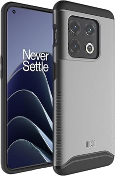 TUDIA DualShield Designed for OnePlus 10 Pro Case (2022), [Merge] Shockproof Military Grade Tough Dual Layer Slim Heavy Duty Raised Edge Protection - Metallic Slate