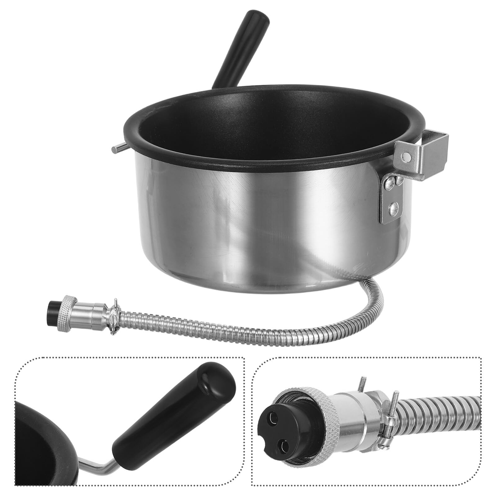 8 Oz Ersatz Popcornkessel aus Edelstahl und Aluminium | Antihaft Topf, für Popcornmaschine als Zubehör und Ersatzteil, Passend für Party und Festbetrieb