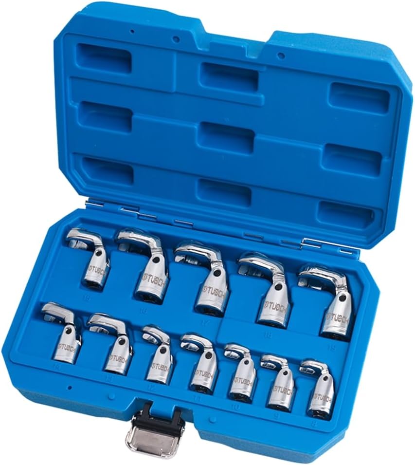 Professional Brake Tubing Line Wrench Set Adjustable Angle for Mechanic Workshop