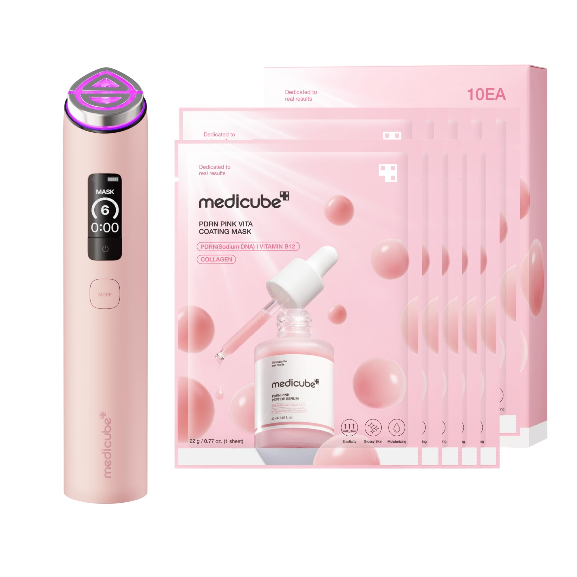 medicube Perfect Mask Mode Duo: PDRN Vita Coated Mask & Booster Pro X2 Pink | medicube Pe…